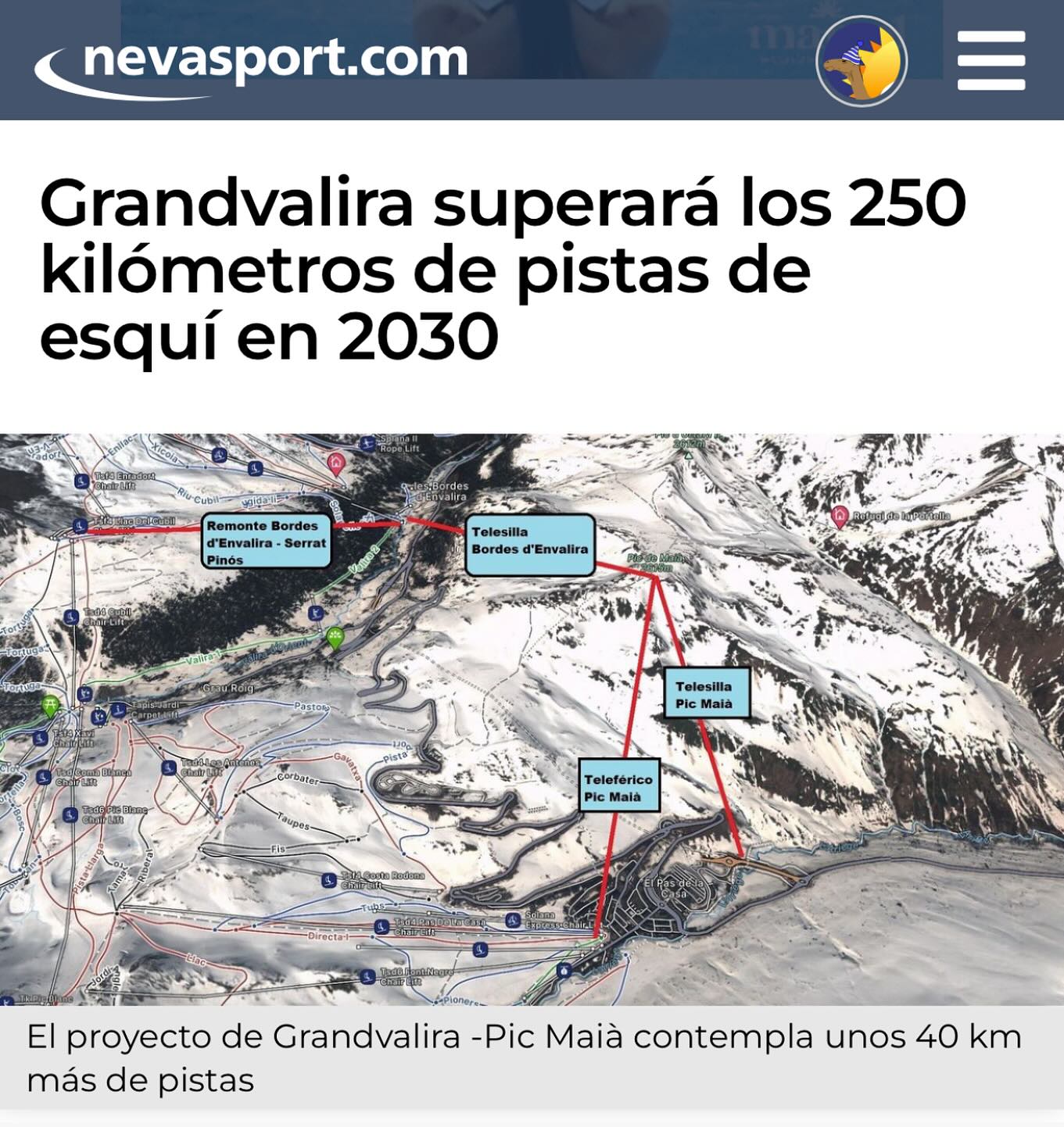 Adjudicada la concesión para la ampliación de Grandvalira hacia Pic de Mayà con nuevos remontes y pistas.
En Andorra siguen modernizándose y posicionándose en el mercado nacional e internacional. Y saben hacerlo…
A qué esperamos nosotros??
#uniondeestacionessi