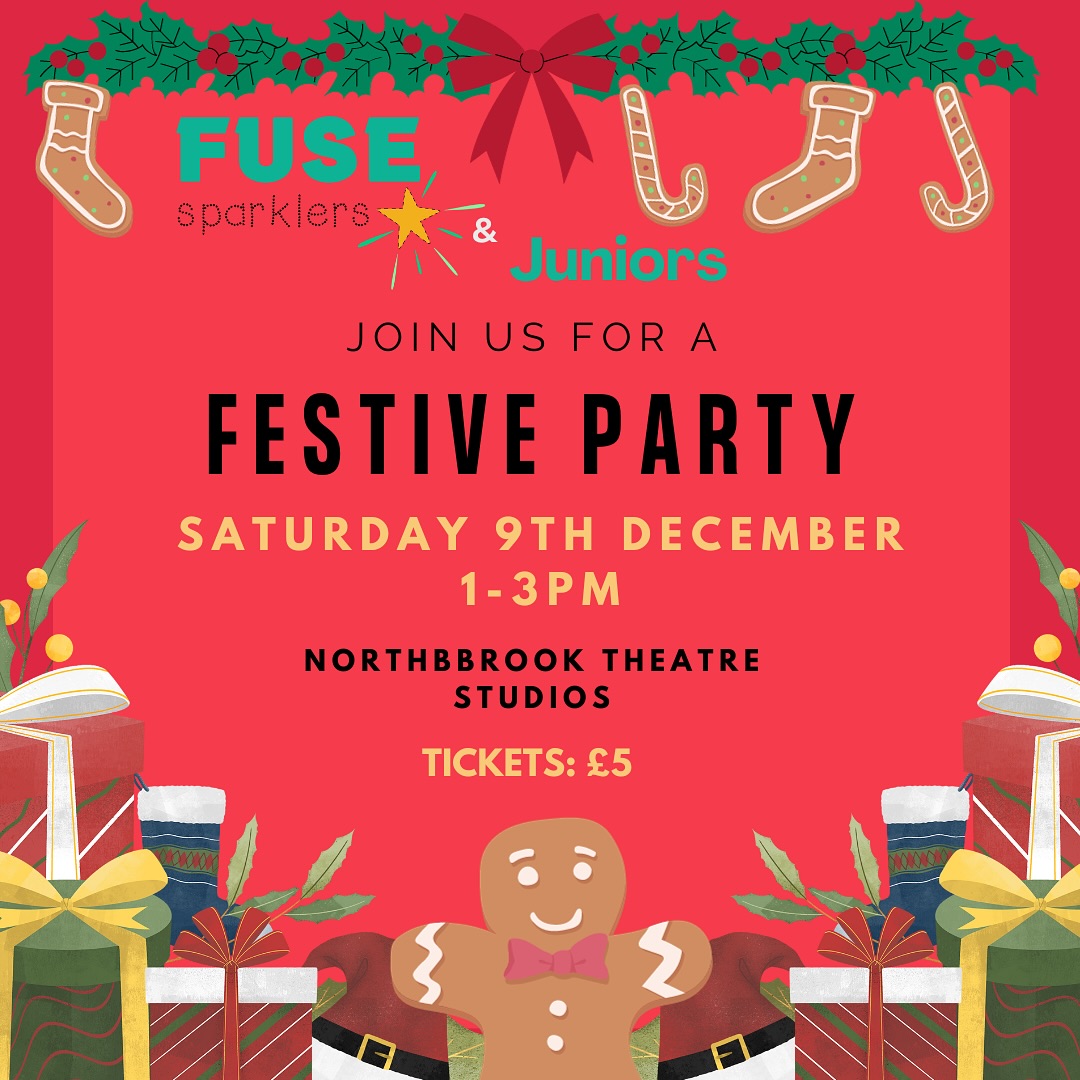 🎉All FUSE Sparklers and Juniors are invited to attend our Festive Party on Saturday 9th December🎉
Book your place via email!
#fusetheatreartscollective #fuse #theatre #arts #dance #performingarts #christmas #festiveparty #festivefun #worthing #westsussex