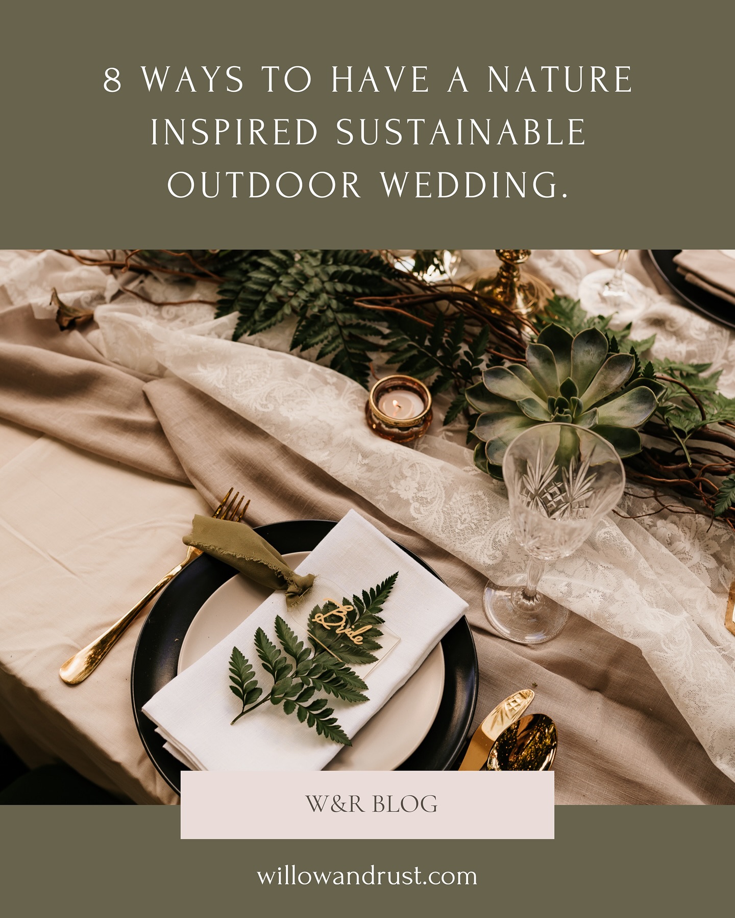 ✨N E W B L O G P O S T✨
.
🌿Dreaming of a beautiful outdoor wedding that’s also kind to our planet? I’ve got you covered! 💚
.
From choosing the perfect natural venue to incorporating local blooms and eco-friendly décor, your big day can be as stunning as it is sustainable. 🌸🌼
.
In my latest blog post, I share 8 essential tips to help you plan a nature-inspired wedding that reflects your values and leaves a positive impact.
.
Let’s celebrate love and the beauty of nature together! 🌎💍
.
👉 Click the link in our bio to read more!
.
Photo: @gabrielasphotographyandfilm
.
.
.
#sustainableweddings #outdoorwedding #ecofriendly #weddingplanning #natureinspired #willowandrust #weddingideas #weddinginspo #ecowedding