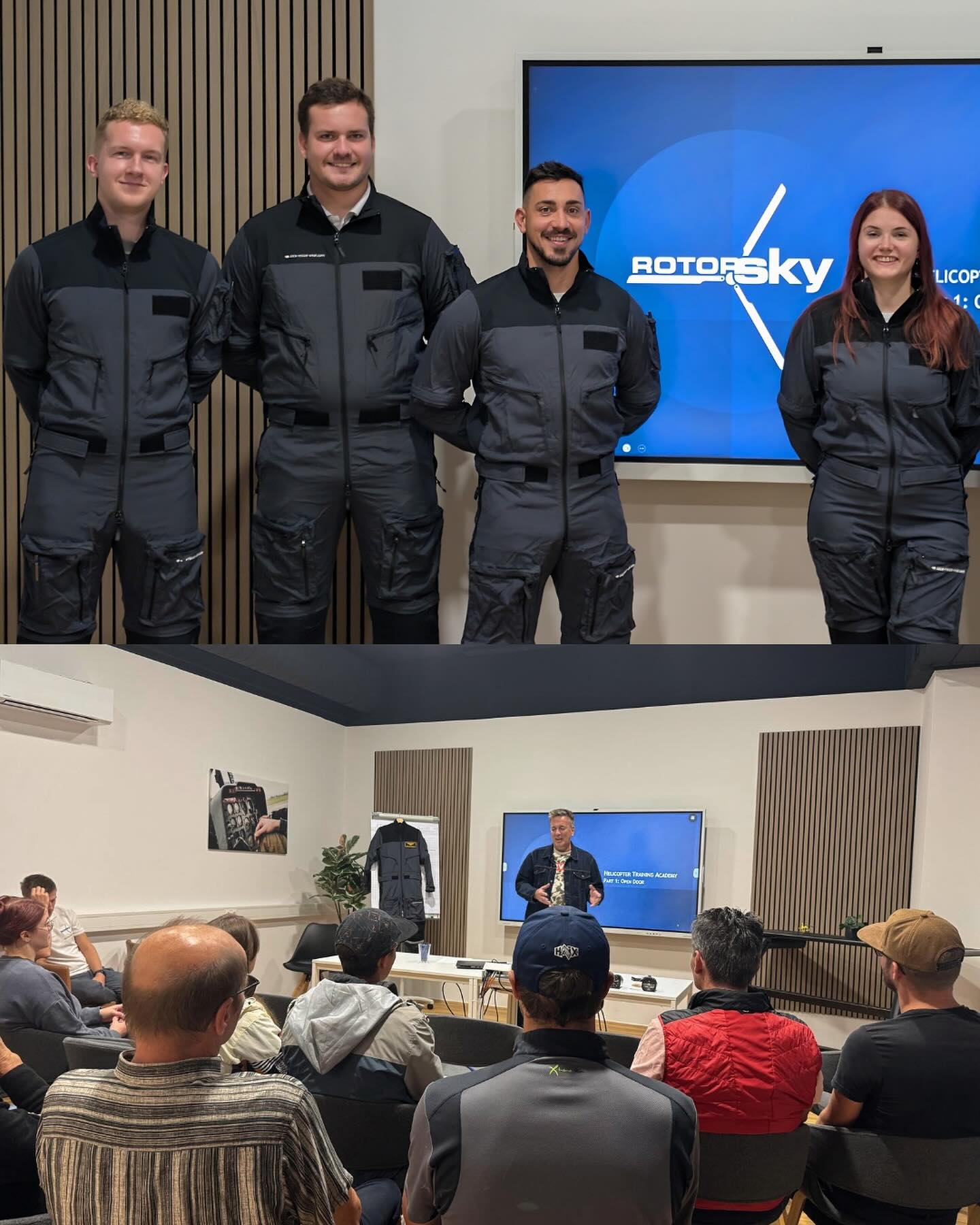 Ein weiteres Get-together geht zu Ende. Neben der feierlichen Präsentation neuer Anzüge für Flugschüler übten diese gleich am Simulator.🚁 Die Spitze der Flugschule informierte über aktuelle Entwicklungen und bot damit spannende Einblicke in die Zukunft. Das Event stärkte den Teamgeist und bot Raum für wertvollen Austausch. Bis auf nächstes Mal!”💯
“Another get-together comes to an end. In addition to the festive presentation of new suits for student pilots, they practiced right away in the simulator.🚁 The chiefs of the flight school informed about current developments and thus offered exciting insights into the future. The event strengthened team spirit and offered space for valuable exchange. Until next time!”💯
#wearerotorsky #helicopter #pilot #studentpilot #aviation #aviationtraining #flightschool #helicopterflightschool