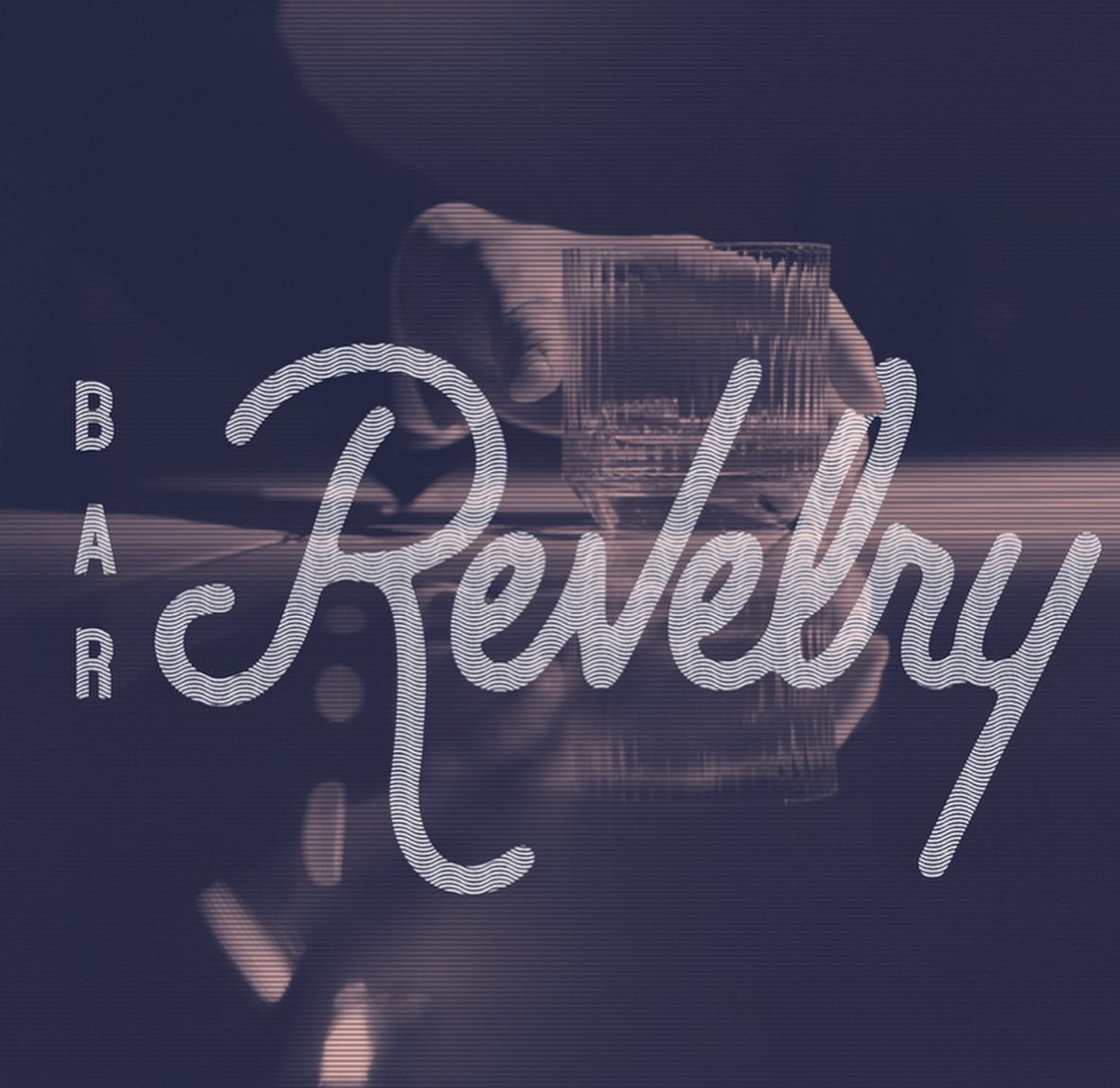 Bar Revelry, an upscale dive.
When we started this project, Montana restauranteur Tommy, took a step out of the upscale restaurant industry and came to us to design a bar centric concept. It didn’t take much market research to find the “modern speak easy” gastropub cocktail bar has been entirely over done in the past few years. We designed Bar Revelry. The Webster definition of revelry is: noisy partying and merrymaking. It embodies the unique identity we designed and positioned Bar Revelry as an upscale dive bar. With a dive bar feel, simple but sophisticated drinks and food while tying in the upscale ambiance and decor. We designed a bar that appears unglamorous on the outside that will make you say “well damn…” upon entering. We designed a hand drawn elegant logo type, bold colors, and tied in Tommy’s usual upscale ambiance into a relaxed, laid back dive bar.