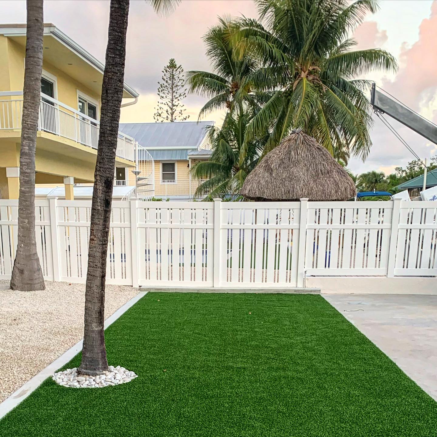 Wonderful dimension that’s more than just a barrier. PVC semi-private alternating picket at 6’ high. #pvcfence #fenceinstallation #knowafenceguy #knowafenceco