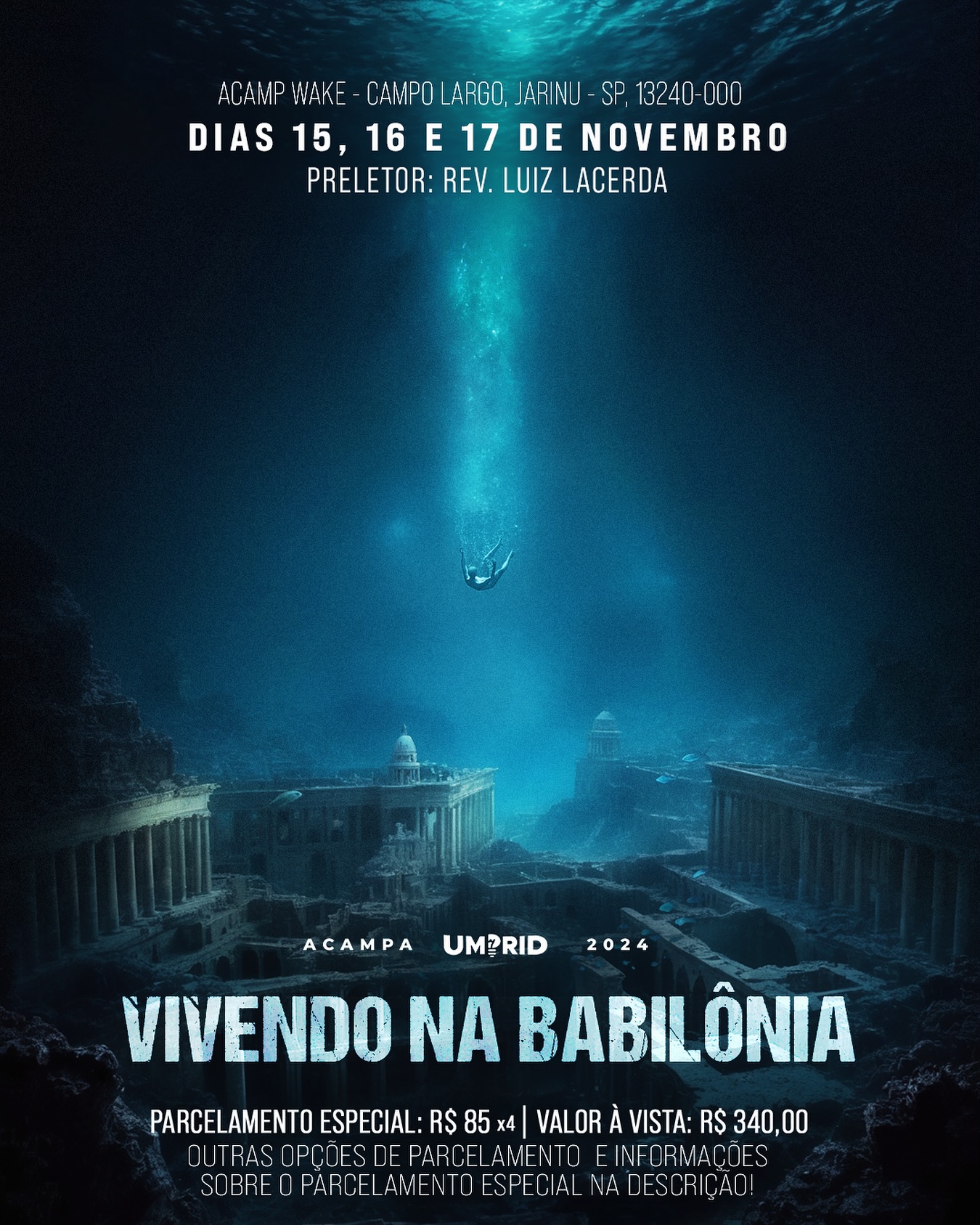 Nosso acampamento está próximo 🎉🙏
Logo traremos mais informações sobre o local, camiseta e mais. Então fiquei atentos! 👀
O PARCELAMENTO ESPECIAL será completamente livre de juros, porém deve ser feito no pix com a primeira parcela em Agosto, com o valor total sendo pago até Novembro.
PARCELAMENTOS EM ATÉ 12x podem ser consultados no próprio formulário de inscrição que está nos stories!
No caso de qualquer dúvida financeira ou relacionada ao acampamento em geral, nos mande uma mensagem!
Não queremos ninguém perdendo essa experiência!