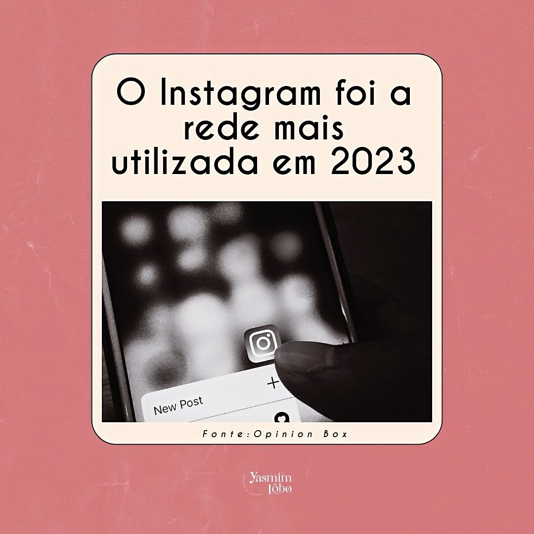 Segundo a @opinionbox.pesquisas o Instagram foi a rede social mais usada no Brasil em 2023, com 64% dos usuários acessando diariamente. Isso faz da plataforma um espaço essencial para empresas expandirem sua visibilidade e engajamento.
Por que o Instagram?
- Alcance ampliado: Acesso a milhões de usuários ativos diariamente.
- Engajamento elevado: Interaja com conteúdos visuais que cativam o público.
- Conexão direta: Construa um relacionamento próximo com seu público.
💡 Transforme seguidores em clientes fiéis. Para mais estratégias, clique no link na bio!
#MarketingDigital #InstagramParaNegócios #EstratégiaDigital #Engajamento