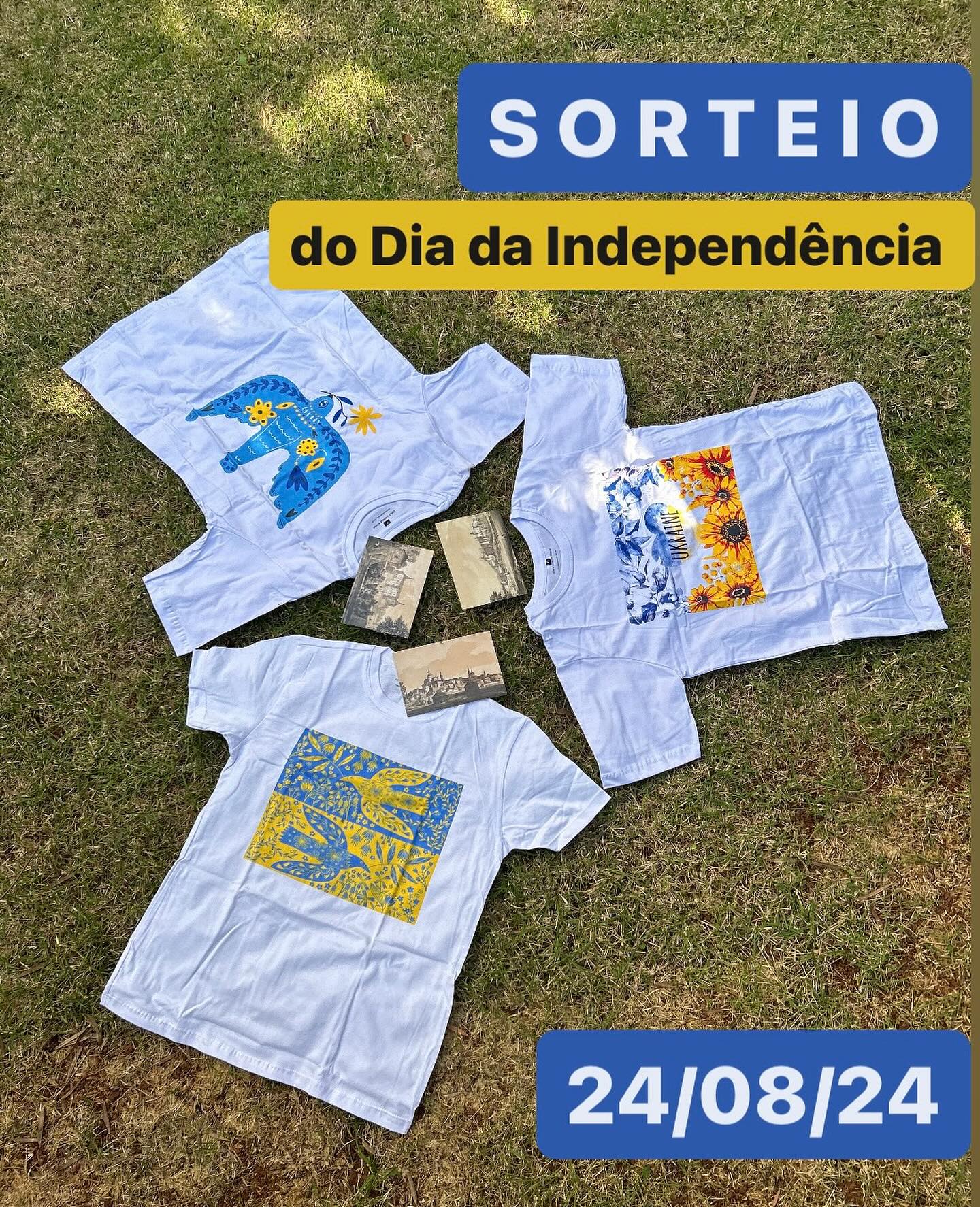 🔒FECHADO Para agradecer todos ao apoiar Ucrânia 🇺🇦 e celebrar o Dia Da Independência da Ucrânia, vamos fazer um SORTEIO!
1️⃣Primeiro prêmio - camiseta estampa Pássaro
2️⃣Segundo prêmio - camiseta estampa Bandeira com Flores
3️⃣Terceiro prêmio - camiseta estampa Bandeira com pássaros
Os ganhadores poderão escolher entre tamanhos P, M ou G, as camisetas 100% algodão. Serão entregues juntos com uma cartão postal da Ucrânia.
Segue os passos para participar:
> Siga @azul.e.amarelo aqui no Instagram
> Marque um amig@ que pode gostar do nosso conteudo (não vale marcar famos@s e fakes)
O sorteio vai até 24 de Agosto 2024 12:00h (horário Brasília) - quando será feito o sorteio via plataforma de sorteios on-line. Contaremos os comentários só em baixo deste post oficial. Publicaremos o vídeo nos Stories no 24/08/24.
Vale deixar quantos comentários você quer.
Terão 3 ganhador. Boa sorte, amigos! 🍀🍀🍀
*Vale para o Brasil 🇧🇷
*frete é por nossa conta (entregamos por correios)
#ukrainianpeople #ucrania #ucranianos #ucranianosnobrasil #sorteiosinstagram