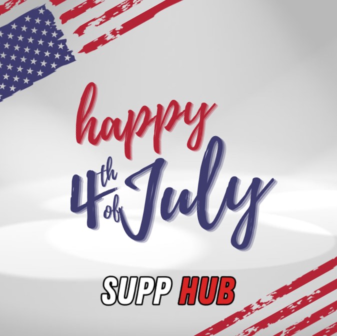 Happy 4th of July from Supp Hub! Have a great day with your friends and family!🇺🇸🎆
Honor those who sacrificed for your freedom by striving for greatness in all aspects of life!💪🔥