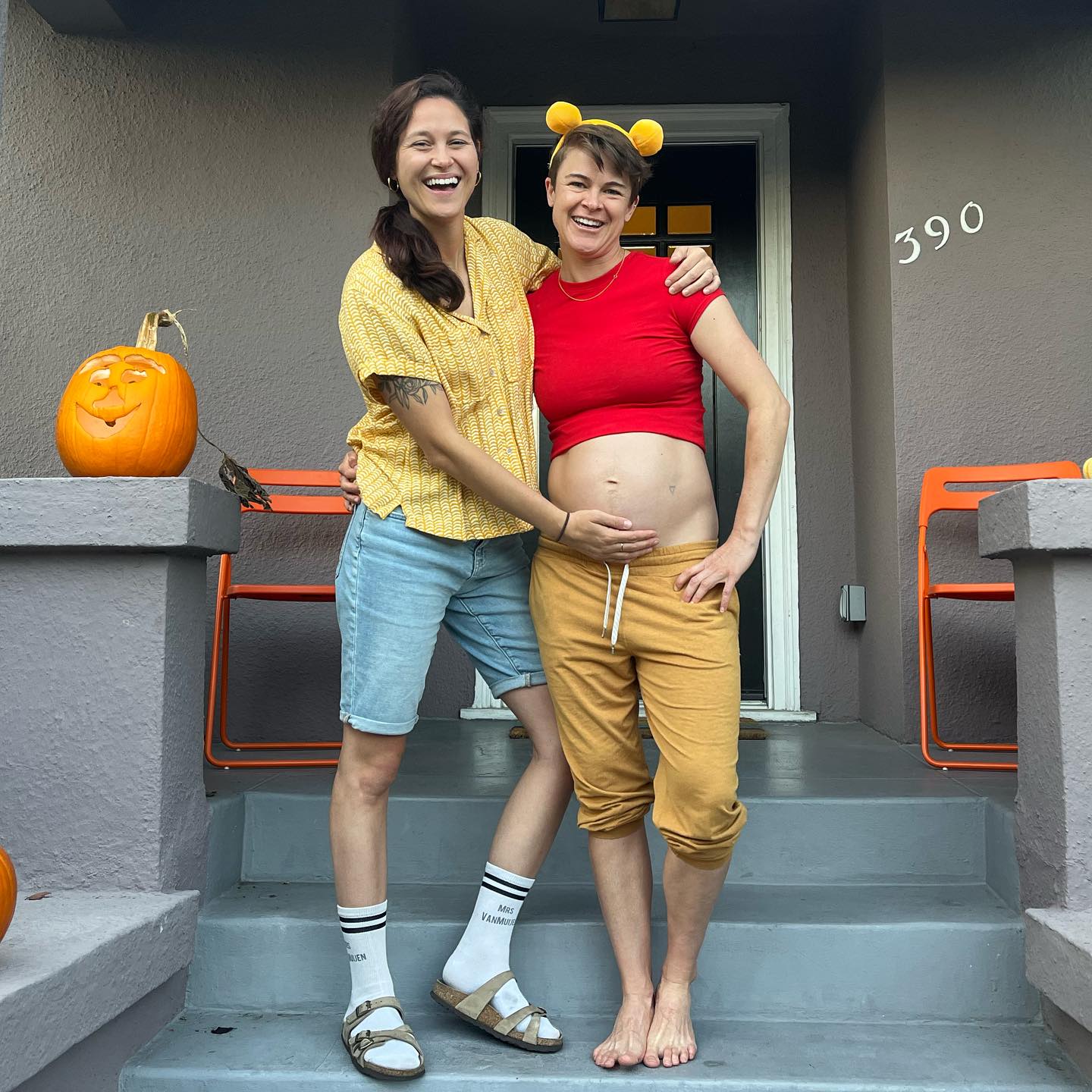 Happy Halloweeeeen 🎃Also we havin a BABY. Comin’ in hot Jan 2024 🔥🦄✨