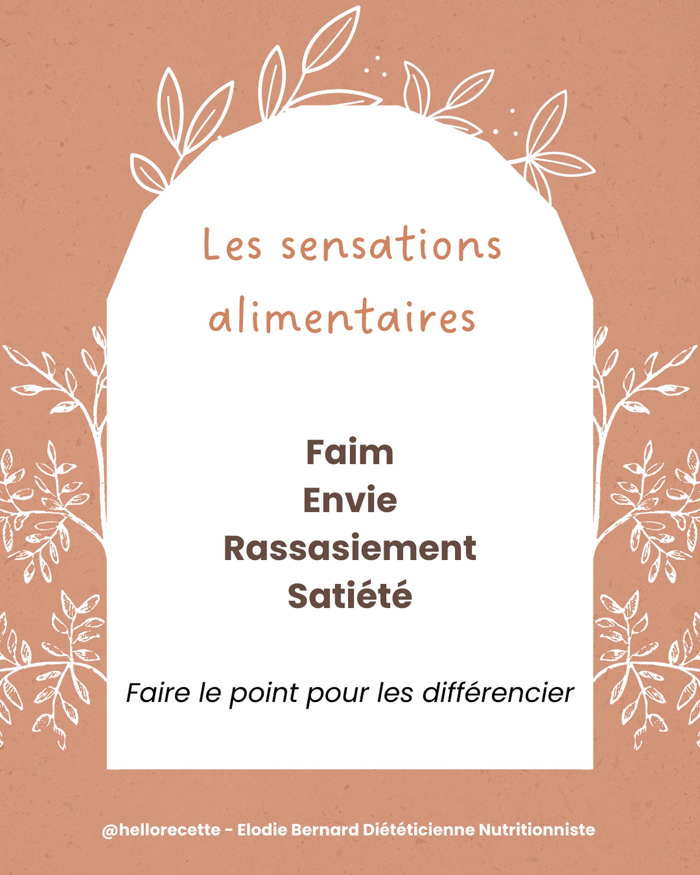 Les sensations alimentaires
Ton corps t’envoie tout un tas de signaux pour réguler les prises alimentaires.
Parfois ont ne les comprends pas, mais ont peux apprendre à les écouter.
Cela demande juste de s’exercer, de répéter et de se laisser de temps
Afin que les prises alimentaires soient plus douces et respectueuses des besoins et envies de ton corps
•
🌾 Elodie Bernard Diététicienne Nutritionniste
✨ Consultation à Angers, Jallais et à distance
🌙 17 rue de Chantilly 49000 Angers
🍋 elodieb.diet@gmail.com
🌻 hellorecettediet.fr
☀️prise rdv Doctolib
•
#sensationsalimentaires #faim #satiété #rassasiement #dietetique #nutrition #imagecorporelle #alimentationintuitive #comportementalimentaire