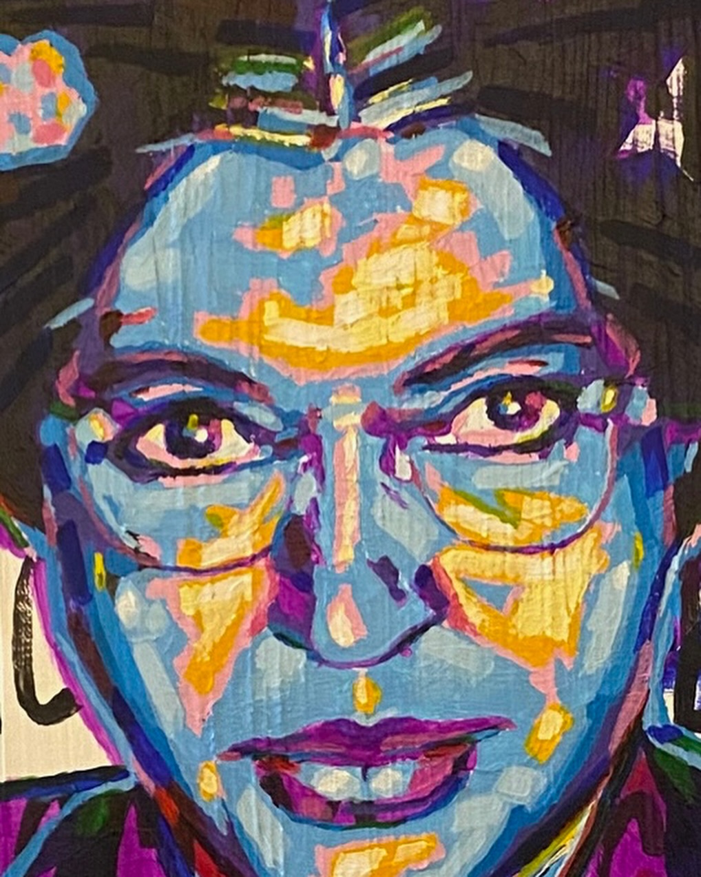 Access for Rosa
SOLD (Signed Prints still available!!)
ACRYLIC ON CANVAS
Rosa Parks was a sista who had a long hard day on the right day. A woman who stood her ground in the face of extreme adversity. A woman who knew how to capitalize on a moment. Rosa Parks was the secretary of the NAACP in Montgomery, Alabama since 1943 and was arrested in 1955. She was a woman of strategy not just happen stance.
#nicheblackhistory
#explore
#explorepage
#kamalaharris
#womanofcolor
#thesouth
#naacp