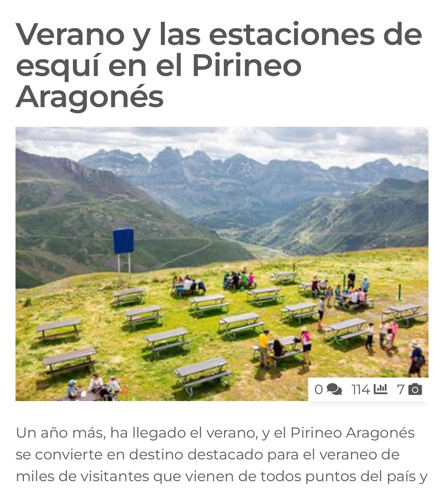Ya podéis leer nuestro último artículo en Nevasport en el que aportamos nuestro punto de vista sobre verano en las estaciones aragonesas y repasamos sus puntos fuertes y las actividades y lugares más interesantes de los Valles.
#astún
#candanchú
#formigal
#uniondeestacionessi