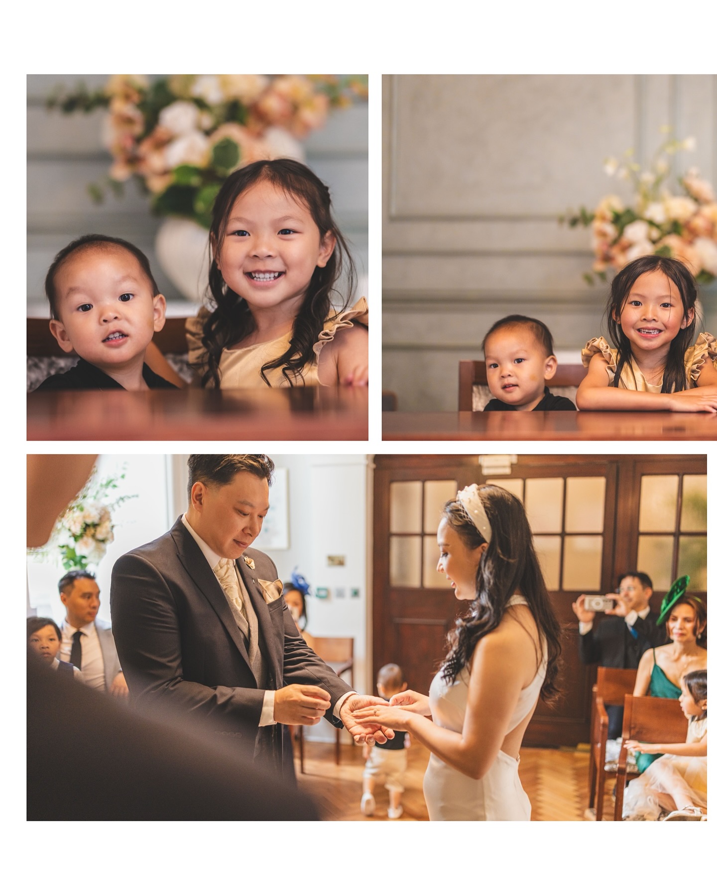 Most important guests at Kevin & Jasminโs ceremony๐ธ Enjoy this cuteness overload ๐ฅน