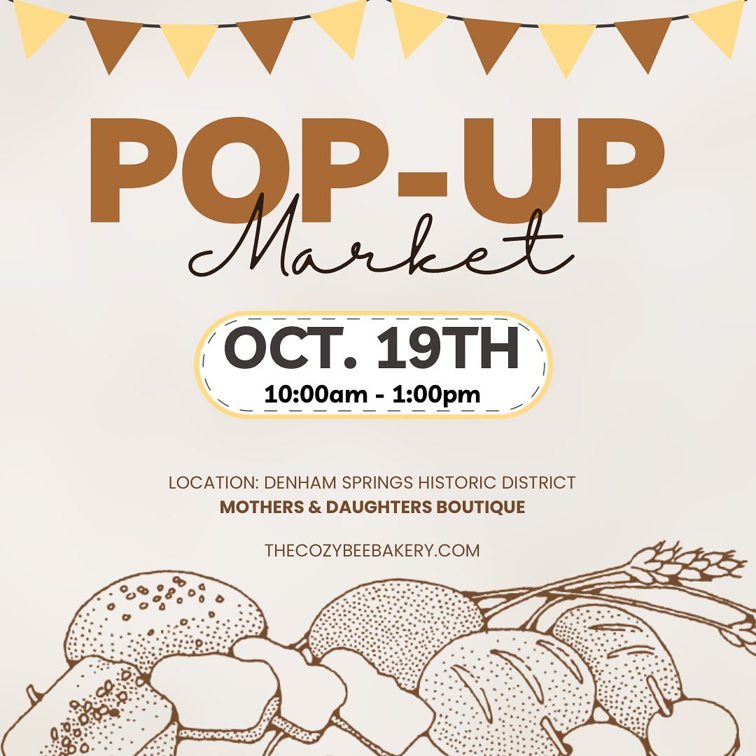 I hope to see you there! 🧡 I’ll be selling my fresh sourdough bakes, including some new fall flavors!🎃
#popup #sourdough #denhamsprings #local #homebakery