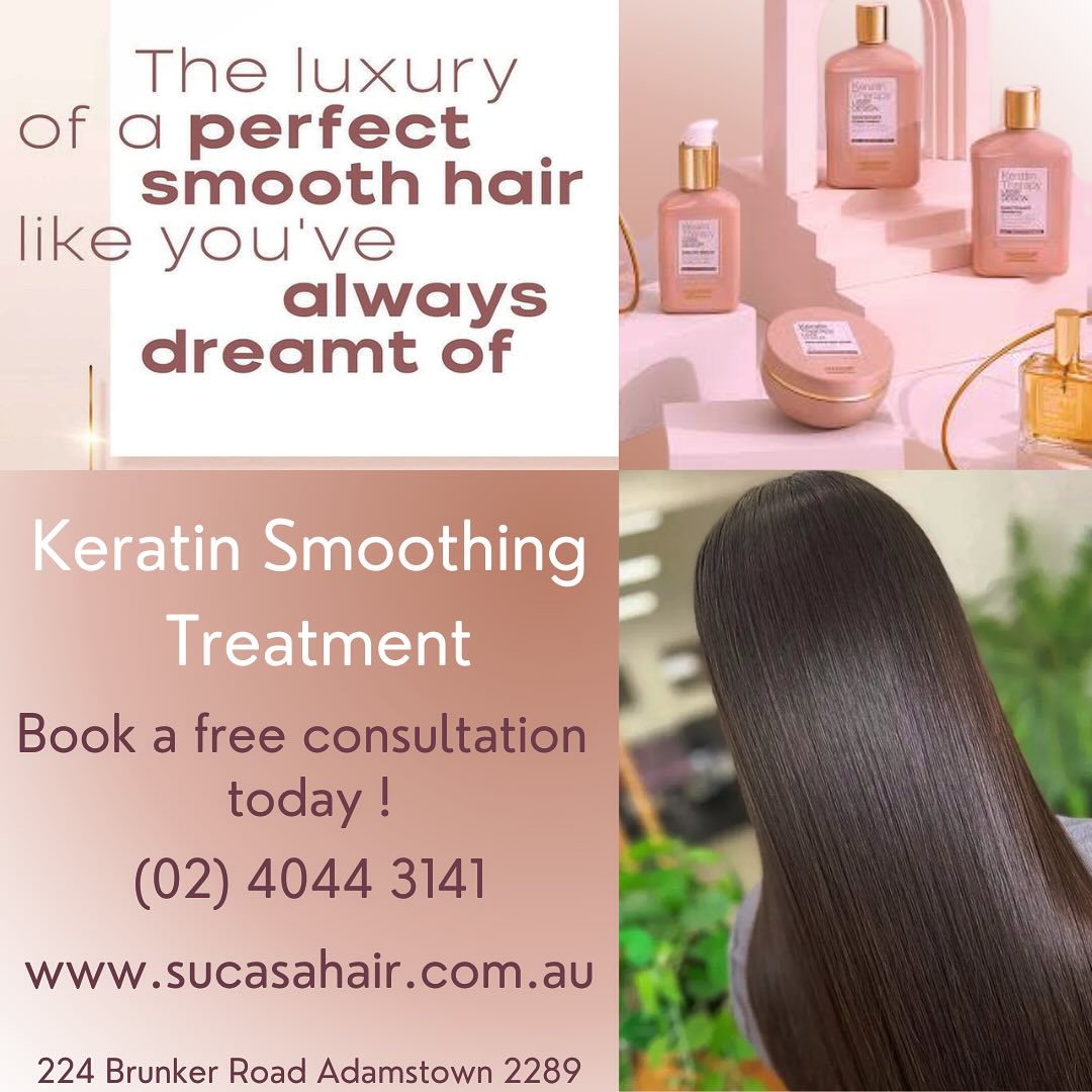 *** SPECIAL *** $200 limited time only!
(Save $100)
KERATIN SMOOTHING TREATMENT - GAME CHANGER.
Here are just a few reasons why this product is such a good investment and will literally change your life !
* All natural product with no harsh chemicals
* It is a smoothing treatment designed to eliminate frizz without compromising the curl shape entirely.
* Cuts your blow-dry time in half, making it much easier to style and have manageable hair 24/7. AND you won’t have to wash your hair as much !
* Lasts 3-6 months, longer if you use the recommended home Haircare.
* And an added bonus to this procedure is you don’t have to spend hours in the salon ! It is a quick process depending on the length and thickness of the hair, the treatment itself only needs to be left on for 60!minutes to work it’s magic and then the next phase will depend on how skilled and experienced your stylist is when flat ironing the setting stage of your hair.
If you would like to make an appointment to discuss this treatment jump onto our website www.sucasahair.com.au/bookings or call
(02) 4044 3141 for a free consultation.
*
*
*
#keratinsmoothing #alfaparf #keratintreatment #hairstylist #love #instahair #haircolour #hairgoals #frizzfree #hairfashion #hairoftheday #beautiful #hairsalon #hairofinstagram #hairinspo #hairenvy #hairstyling #hairinspiration #hairlove #hairdressing #hairart #hairartist #hairtransformation #haircolourist #hairtrends #colourideas #sucasahairartistry #sucasahair #adamstownhairdresser #newcastlensw