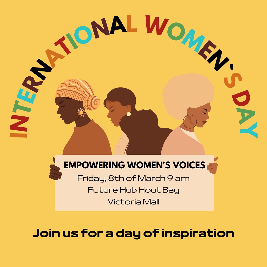 On International Women’s Day, Friday, 8th of March at 9 am, join us at the Future Hub for a day of inspiration. We have invited two powerful changemakers from Imizamo Yethu and we cannot wait you to meet them.
Mhinti Pato - Founder of „Sakhisizwe“ and „Pato Tours,“ sharing her journey in community upliftment and tourism in IY.
Nandipha Breakfast - Founder of „Sisterhood,“ discussing her efforts in women’s empowerment.
Be there for inspiring “Woman to Woman” talks, snacks and networking. Remember to bring your CV and share your thoughts through our feedback survey to help shape our future together.
This day is more than an event; it is a celebration of the power & potential of women. 💛
Future Hub Hout Bay
Victoria Mall
148 Empire Ave.