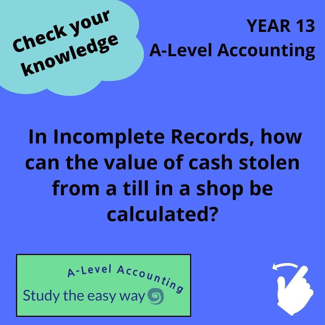 As we get closer to the summer exams, we’ll post a variety of questions to revisit topics from across the year. Our website offers excellent study resources for A-Level Accounting to help you to achieve the best possible grade in this subject. Find us at www.studytheeasyway.com #alevelaccounting #alevels #alevels2024 #alevels2025