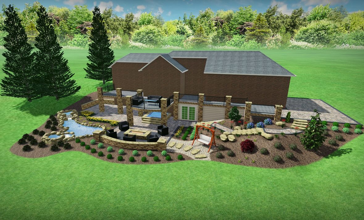 Designs being sent to our valued customers on this rainy day/ week…. Let us help you make your outdoor dreams a reality. #landscapedesign #landscape3d #teamfunyak