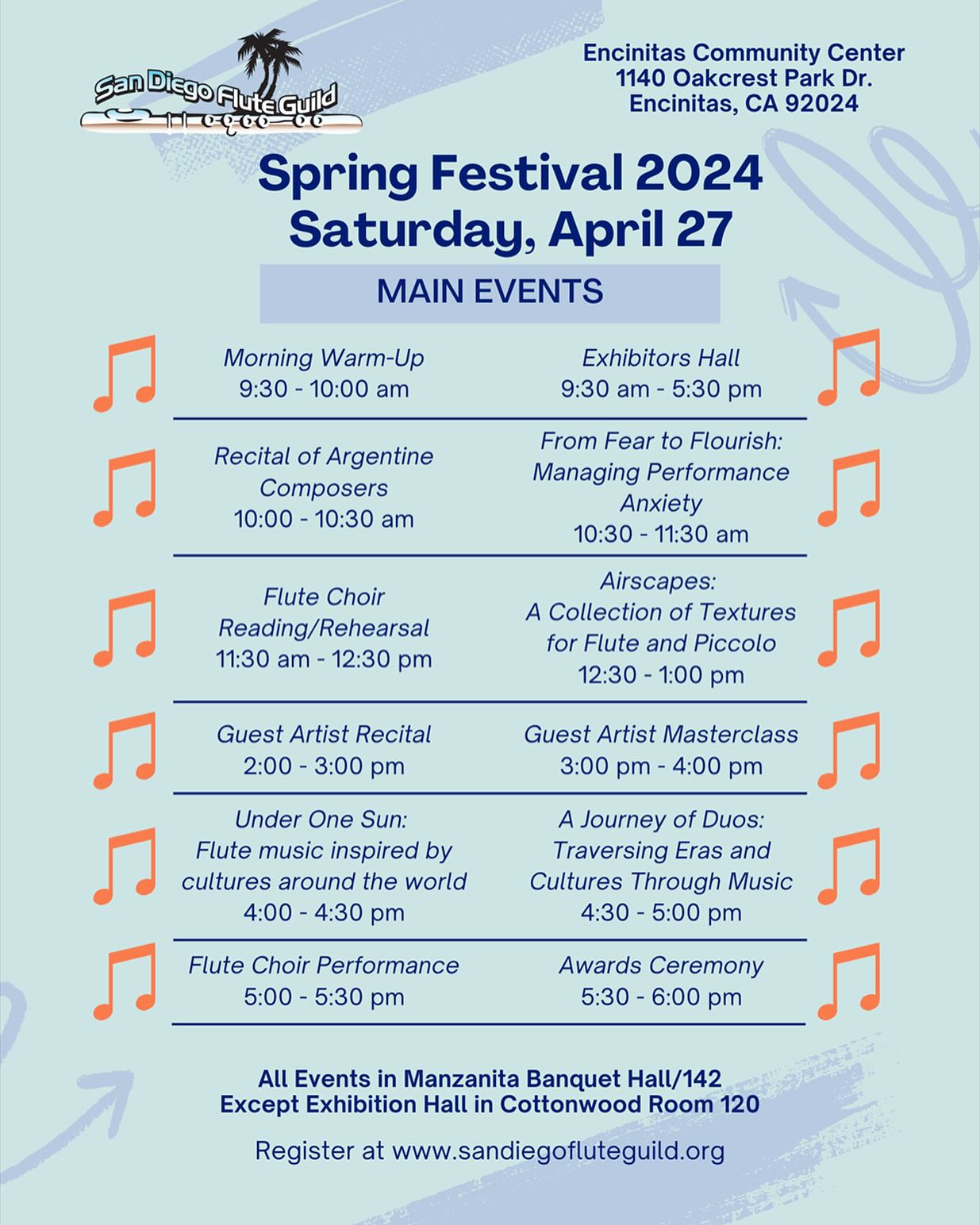 See you at the @sandiegofluteguild Spring Festival! 🌸
I will lead the morning wam up class and roam around the Festival so come say hi whenever you can!! ❤️
DM me if you have any questions