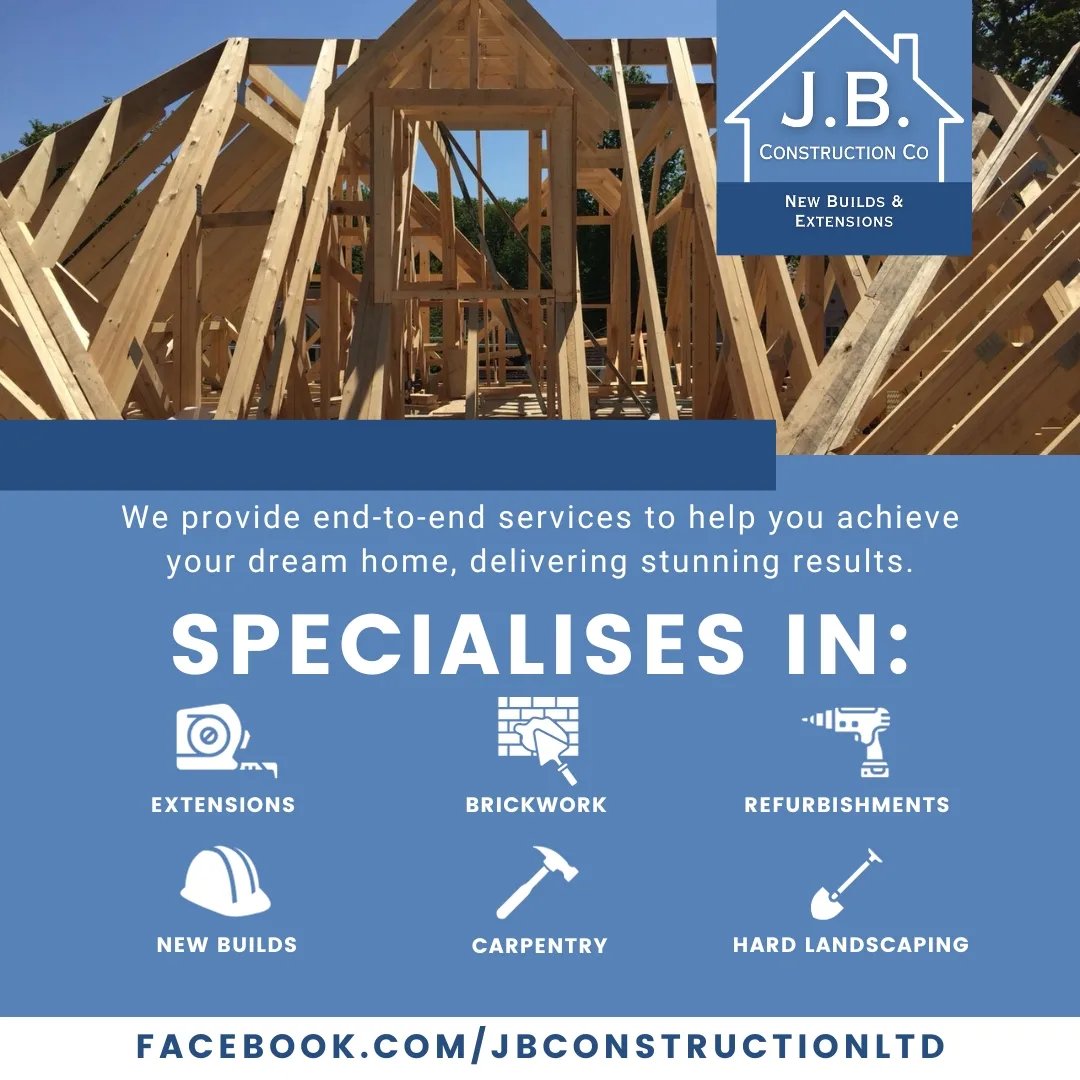 @JB.ConstructionCo is the one-stop-shop for all your building needs. 🏗👷🏻♂️ Whether you want a brand new build, an extension, or a renovation, we're your go-to team.
🧱🔨 We are masters of brickwork, carpentry, and hard landscaping, turning your castle into a masterpiece.
⏳ Why wait? Get in touch with us today for a free consultation. 📞
#JBConstructionCo
#BrentwoodConstruction
#LocalBuilder
#ConstructionServices
#NewBuildsLondon
#BrickworkSpecialist
#RefurbishmentsBillericay
#CarpentryLondon
#HardLandscapingBrentwood
#Brentwood
#Essex
#London #bathrooms #housereno #housrevamp #letsdothis #checkusout #getintouch