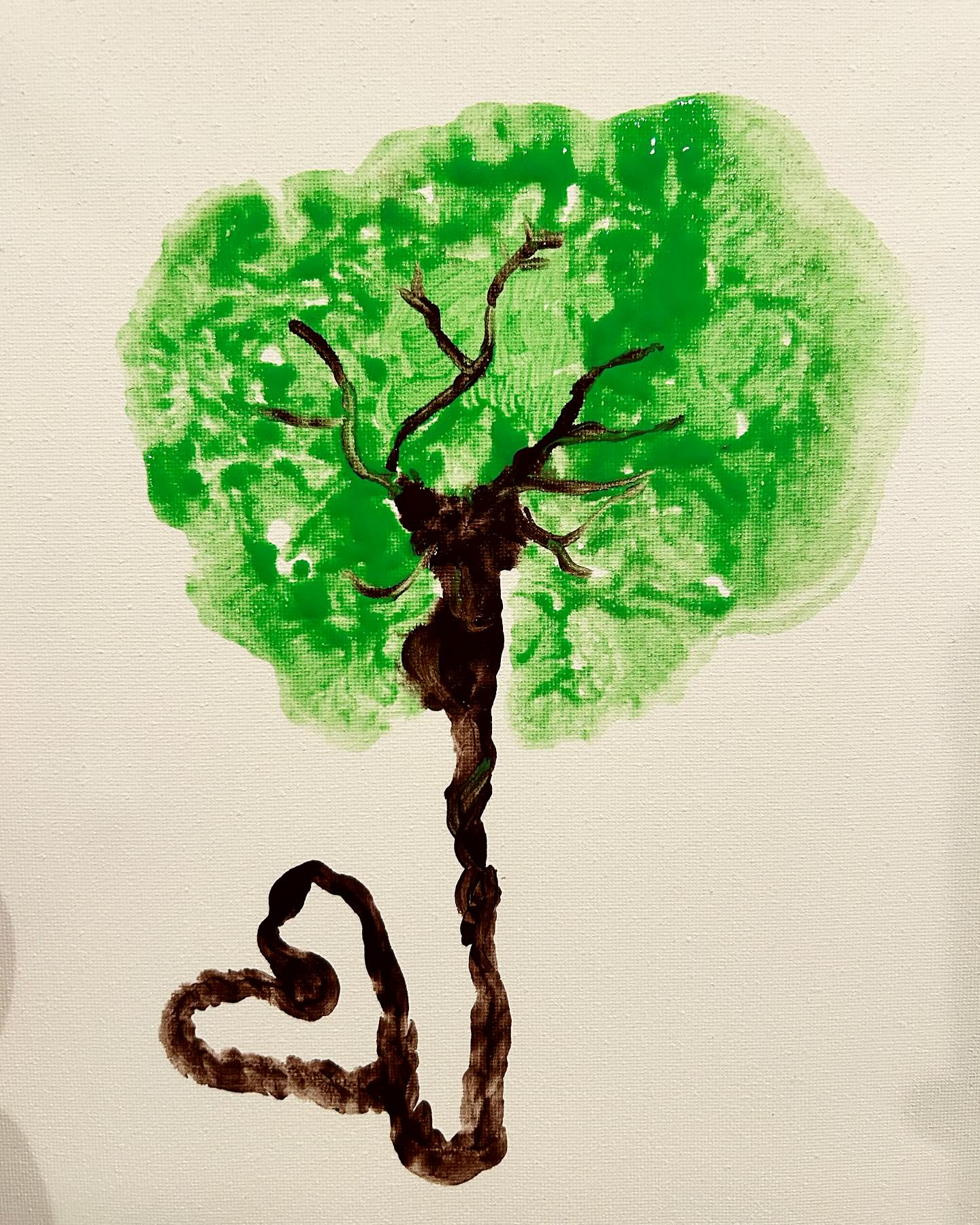 First placenta print. Have to admit it was fun to do. #treeoflife #placentaprint #laboroflove