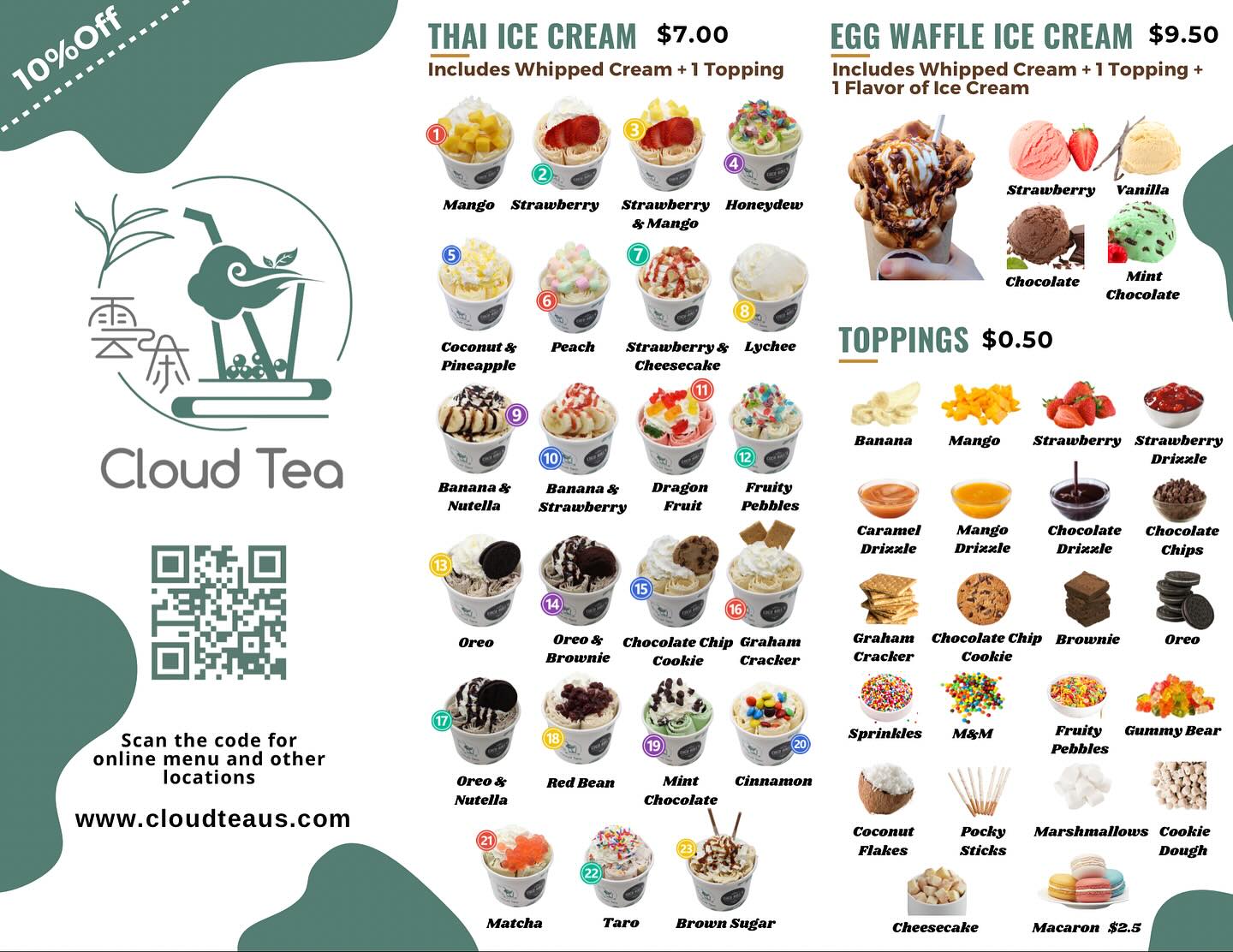 🎉🎉We have added a new place. Come and taste delicious milk tea.Cloudtea serves bubble tea, Thai ice cream and Hong Kong egg waffle ice cream. Come and try us today at 113 S Cook St, Barrington, IL 60010. Tel: (224)655-7945 Follow us to get updates at Instagram: CloudTeaus Website:www.Cloudteaus.com Web ordering at https://cloudteabarrington.order.infi.us/#/ Delivery platforms include Uber eats, DoorDash and Grubhub.