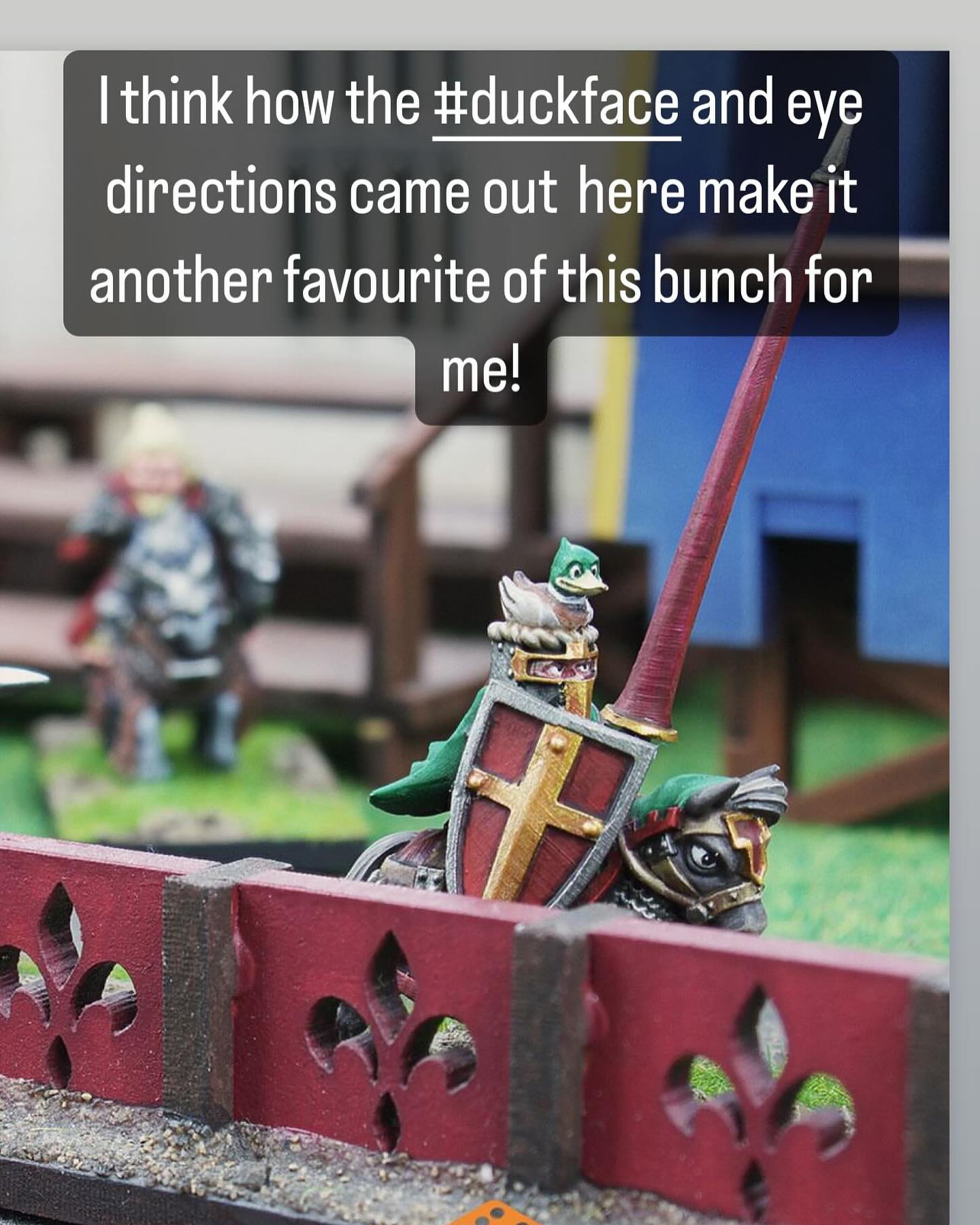 Surely the best type of duck face!? One way or another I’m going to paint more daft animals in the future!
#ttcombathalflings #halflingjousting #fantasyhalfling #ttcombat #ttcombatminiatures #ttcombatcommunity #ttcombatpaints #commissionpainting #paintingminiatures #brushforhire #wargaming #tabletopgames #tabletop #miniatures #miniaturepainter #miniatureart #minipainting #miniwargaming