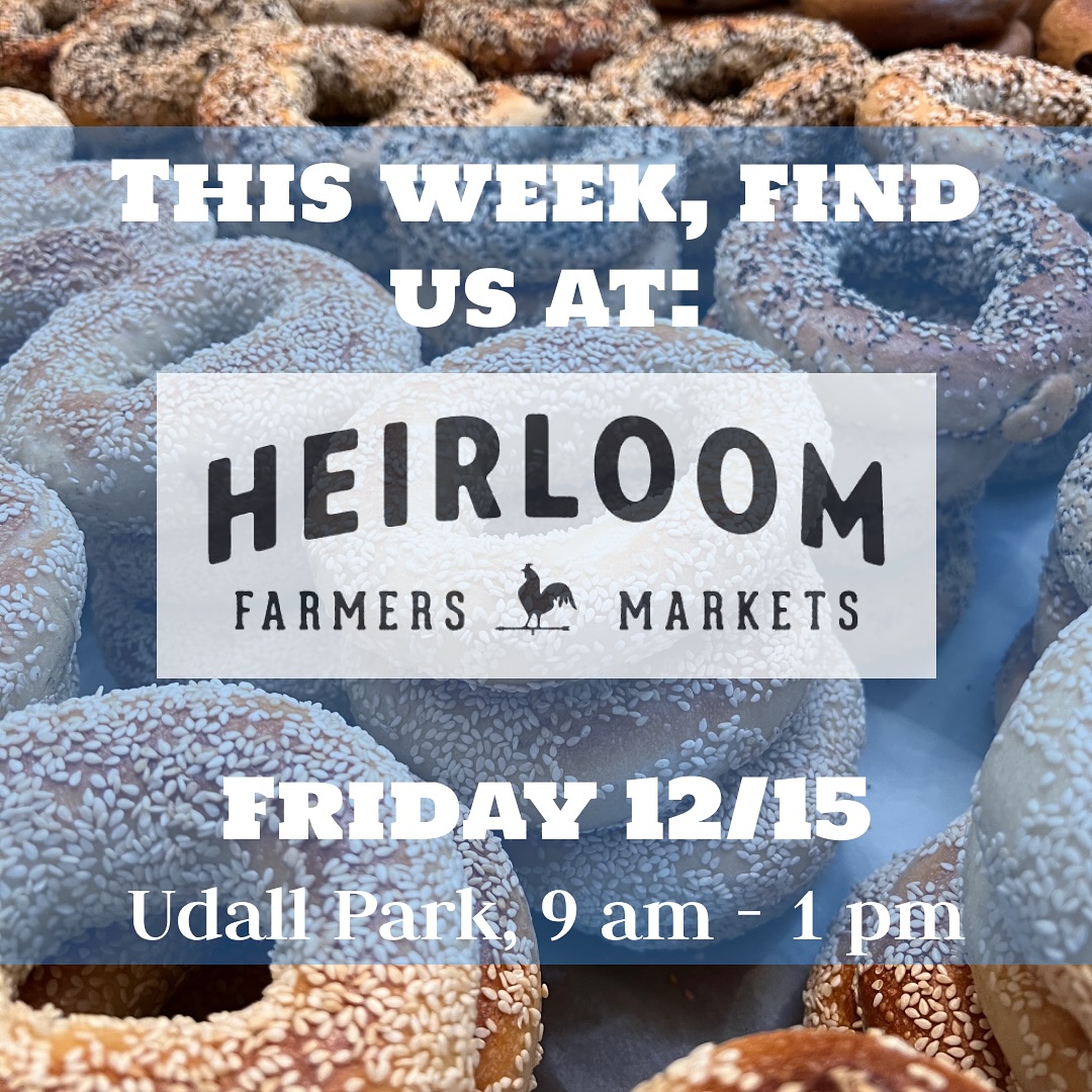 Let’s run it back! We’re happy to announce that we’ll be selling our MTL bagels at Udall this Friday and for the remaining few Fridays of December.
Grab one, four or more 🥯 and enjoy all that the @heirloomfm market has to offer!
⭐️ pre-order a half-dozen on our website ⭐️
🔗 in bio
#BagelLove #foodie #EverythingBagels #FlavorFiesta #BreakfastChoices #BagelHeaven #tucsonfoodie #startuptucson #tucsonaz #localtucson
#tucsonsmallbusiness #azlocal