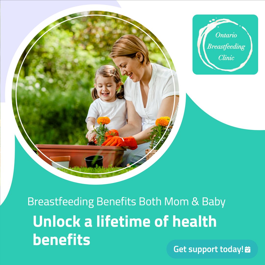 Breastfeeding offers numerous health benefits for both the baby and the mother. For babies, it provides essential nutrients and antibodies that help protect against illnesses and infections. It can also reduce the risk of developing chronic conditions like asthma, obesity, and type 2 diabetes later in life. For mothers, breastfeeding can lower the risk of breast and ovarian cancers, and it helps in losing pregnancy weight faster. Embrace the natural way to nurture your baby and ensure their healthy growth and development. BOOK NOW at ontariobreastfeedingclinic.ca