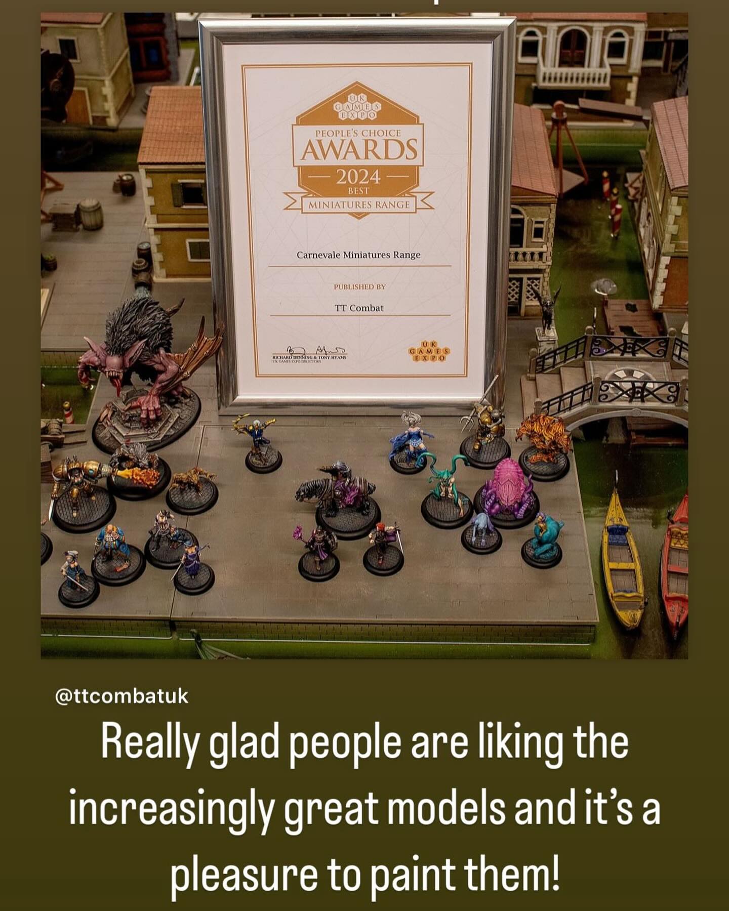 Very cool surprise to see this! Well done you lot @ttcombatuk. As I say, it’s a pleasure to paint the models!
#ukge2024 #carnevaleminiaturesgame #ttcombat #ttcombatcarnevale #paintingcarnevale #ttcombat #ttcombatminiatures #ttcombatcommunity #ttcombatpaints #paintingminiatures #wargaming #tabletopgames #tabletop #miniatures #miniaturepainting #miniatureart #minipainting #miniwargaming