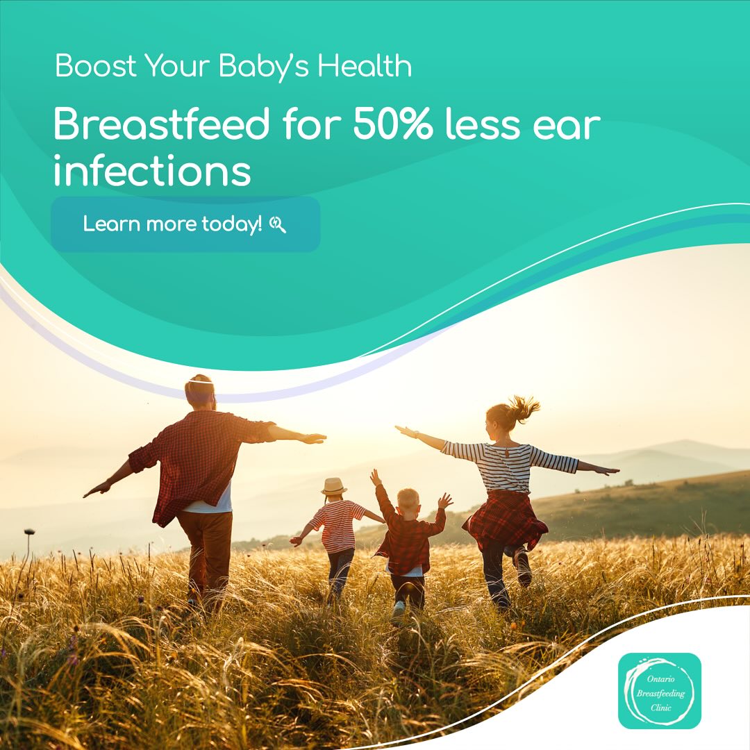 Breastfeeding offers powerful health benefits backed by statistics. Breastfed babies are 50% less likely to develop ear infections and 64% less likely to suffer from gastrointestinal infections. Exclusive breastfeeding can reduce the risk of SIDS by 50%. For mothers, breastfeeding can decrease the risk of breast cancer by up to 4.3% for every 12 months of breastfeeding. Give your baby the best start in life and protect your own health with breastfeeding. BOOK NOW at ontariobreastfeedingclinic.ca