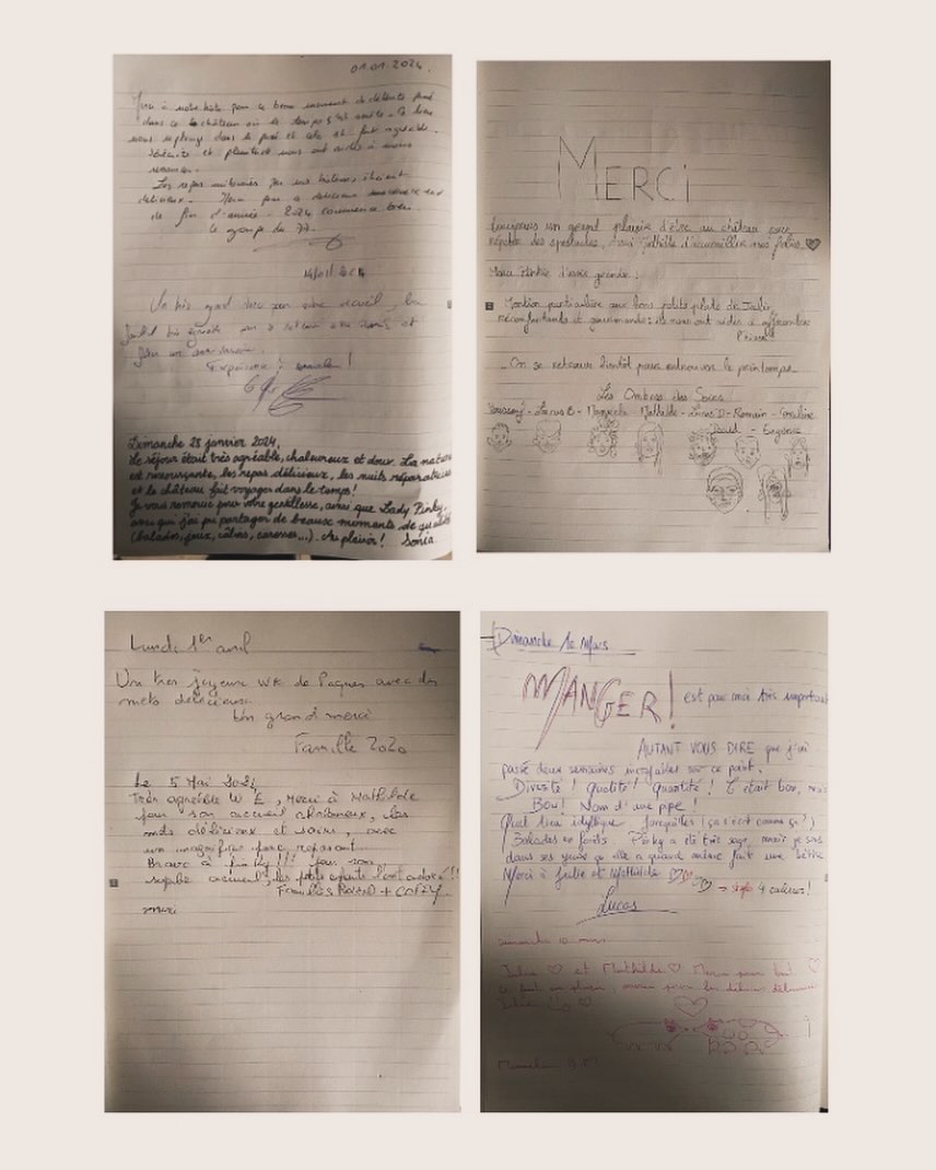 Le livre d’or de l’année commence bien
Merci pour ces mots manuscrits
#lepetitchateaudelabrosse
@juliedidierweill