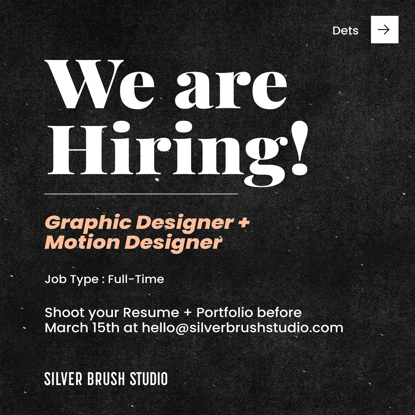 Join our team as a Graphic and Motion Designer! If you’ve got the skills, send us your credentials. Or if you know someone perfect for the role, tag them in the comments below! 🚀 #Hiring #graphicandmotiondesigner
Last date to apply : 15th March, 2024
#creativeagency #brandingagency #graphicdesign #motiondesign #designstudio #digitalmarketing #careers