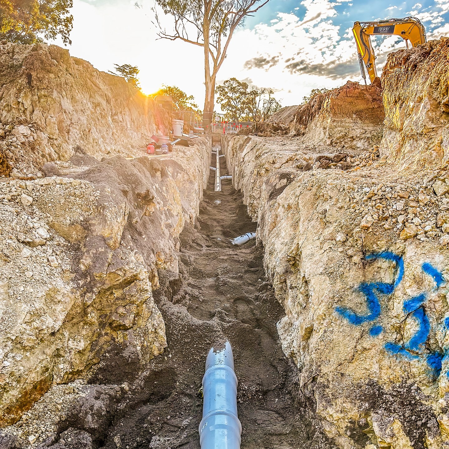 Sewer all wrapped up out at Campbell. Killer efforts by the team smashing this part of the project out 💪🏽