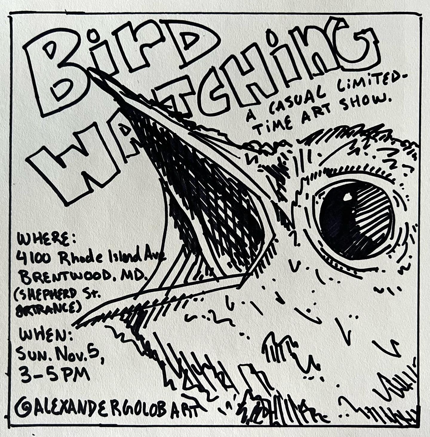 As the weather chills, birds start their migrations. It’s a great time to birdwatch. Come see the birds that I’ve been working on for several months before they fly on up to Boston for a big art installation! It’s a one-time only, casual art show. Swing on by! 😊🦅🦆🦜🦆🦢🐓🐥🦢🕊️🐥🐓🐧🦉🦉🦃🪹🐦🐤🐧🦤🪶🐦⬛🦩🪿🪿🪿🦆🦆🦜🕊️
.
.
.
#publicart #mural #artinstallation #communityart #natureart #birdart #birdpainting #fineart #artshow #brentwoodart #PGCountyart #dcartshow #DMVart #dmvartist #dcart #dcartist #dmvartists #dmvartshow #hyattsvilleartsdistrict #🕊️ #🦆 #🦉