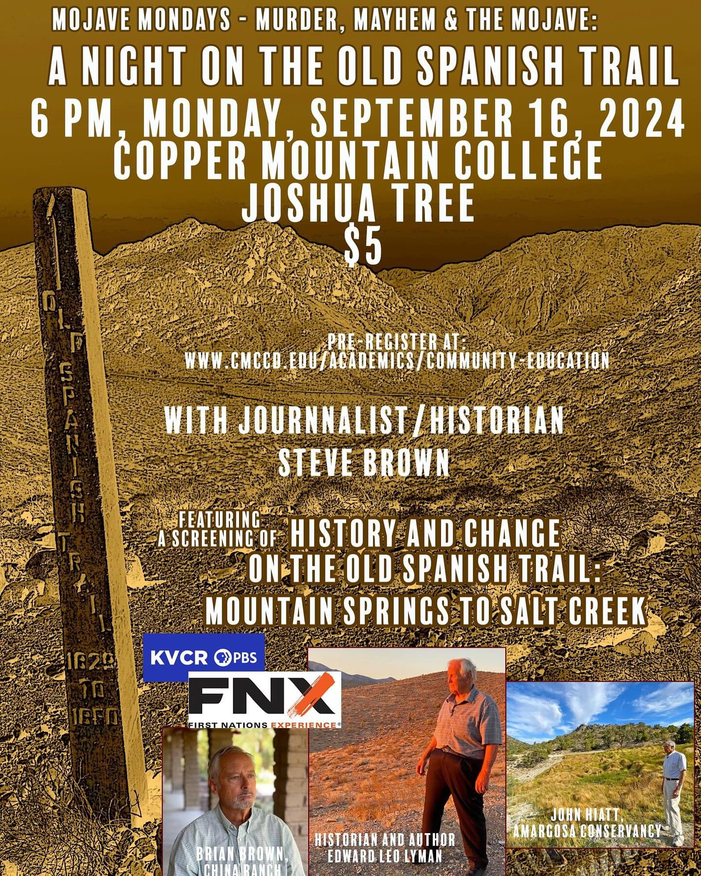 I’m giving a talk at Copper Mountain College on the Old Spanish Trail in the Mojave as part of the Mojave Monthl program there. It’s an interesting topic, full of murder, horse thieves, slave traders, trails of bones, and out of work Yankee fur trappers. It’s Mexican history and Californian history and has some American history pushing its way west. I hope you can join me. https://www.cmccd.edu/mojave-month/ #coppermountaincollege #joshuatree #morongobasin #hidesert #highdesert #yuccavalley #twentyninepalms #29palms #oldspanishtrail