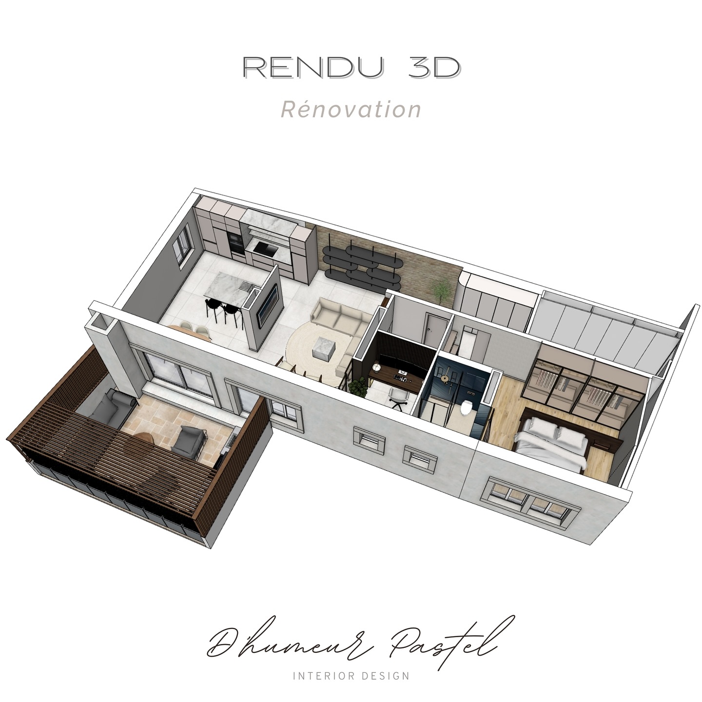 Je travaille actuellement sur la transformation de deux appartements en un.
Voici une première visualisation transmise à mon client pour savoir si mes idées lui convenaient.
Le projet lui plaît énormément.
La prochaine phase consistera à établir un descriptif des travaux pour que les artisans sachent ce que je souhaite effectuer comme travaux.
#renovation #projet #suivitravaux