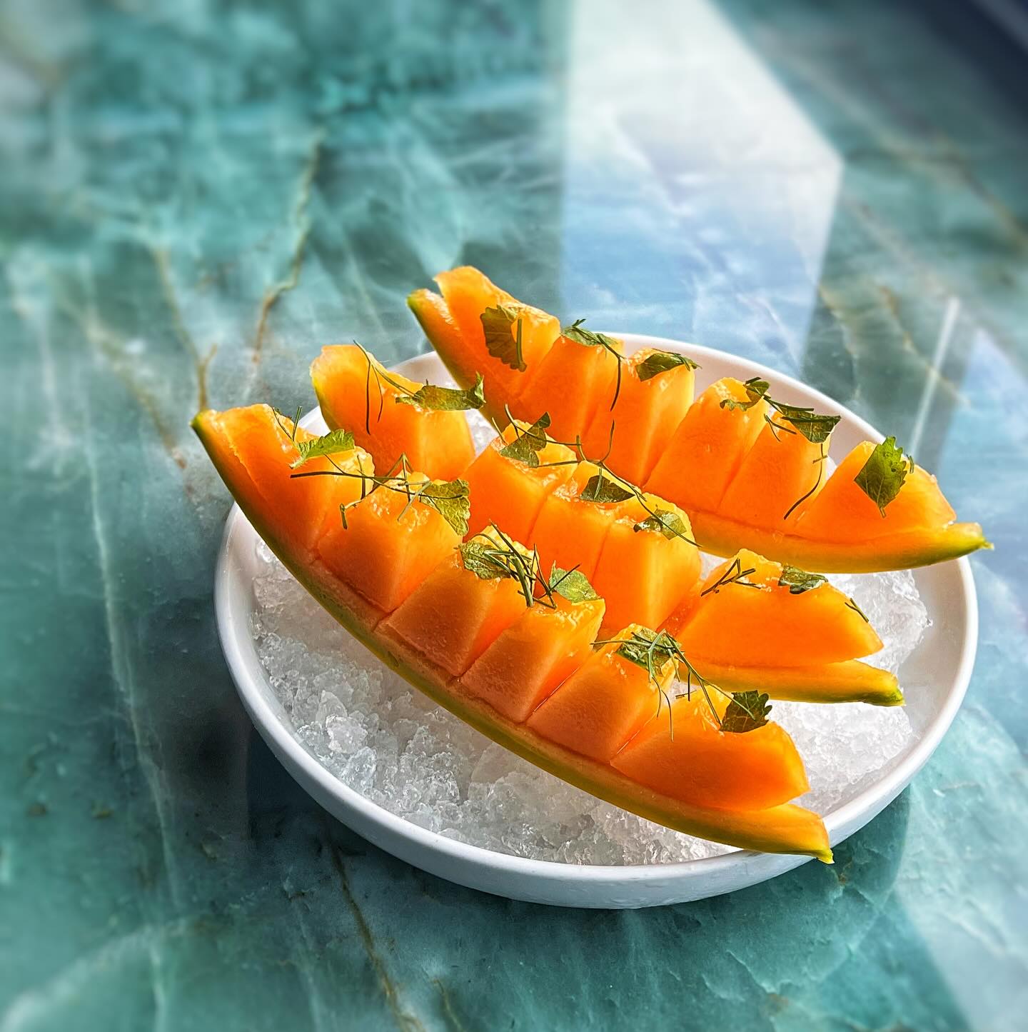 Peak season Italian honeymoon melon, lemon balm, fennel