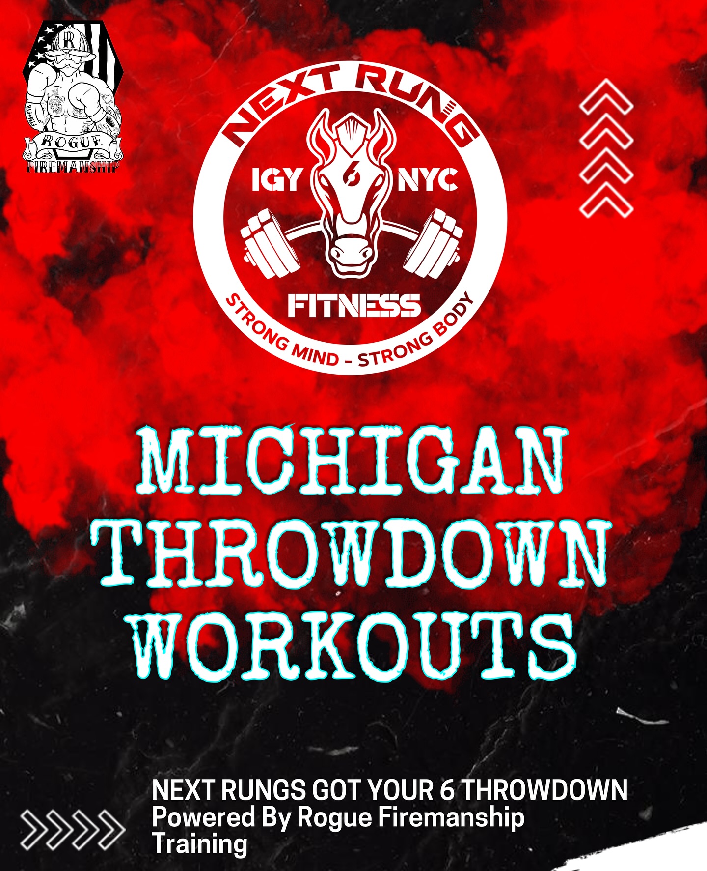 🔥The MICHIGAN Next Rung’s Got Your 6 Throwdown🔥
Powered by @roguefiremanshiptraining
November 2nd we Throwdown once again. Link to registration is in our bio.
All movements will be performed to the Standard laid out in the CrossFit Open.
If there are any questions regarding the movements or anything please drop us a dm or email us at chris@nextrung.org !
#crossfit #crossfitganew #firefighters #firefightermentalhealth #nextrung #strongmindstrongbody #charity #charityevent #fitnesscompetition #mentalhealthawareness