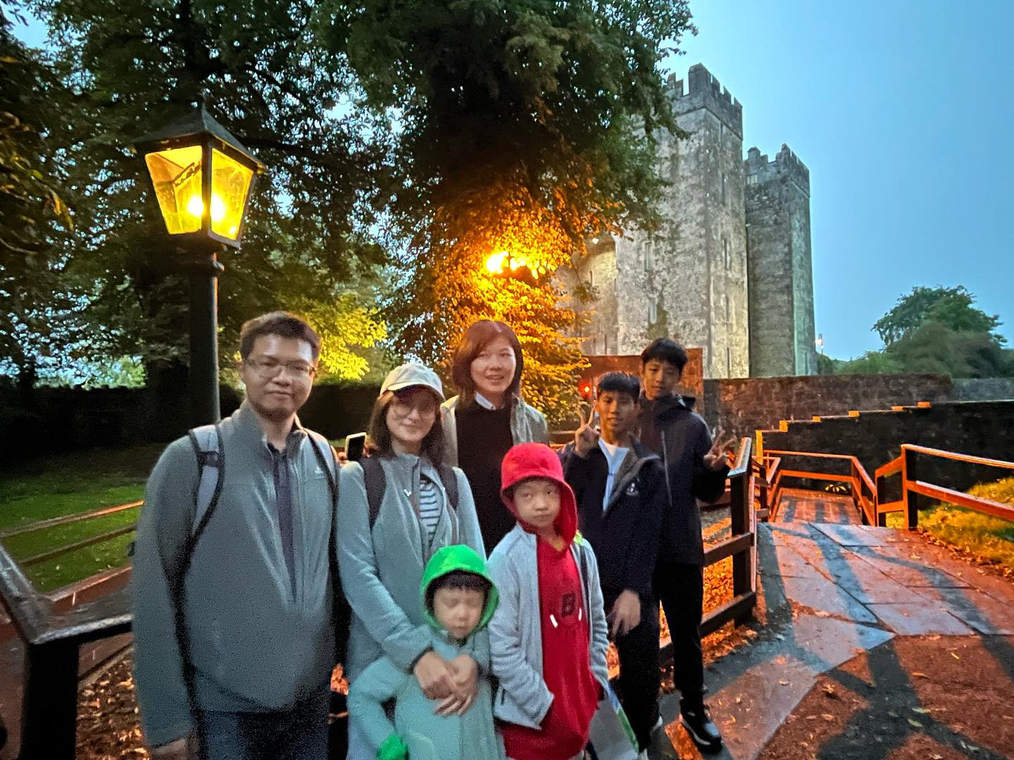 Students from China and Hong Kong enjoying a cultural visit to the local Bunratty Castle before starting the school year.