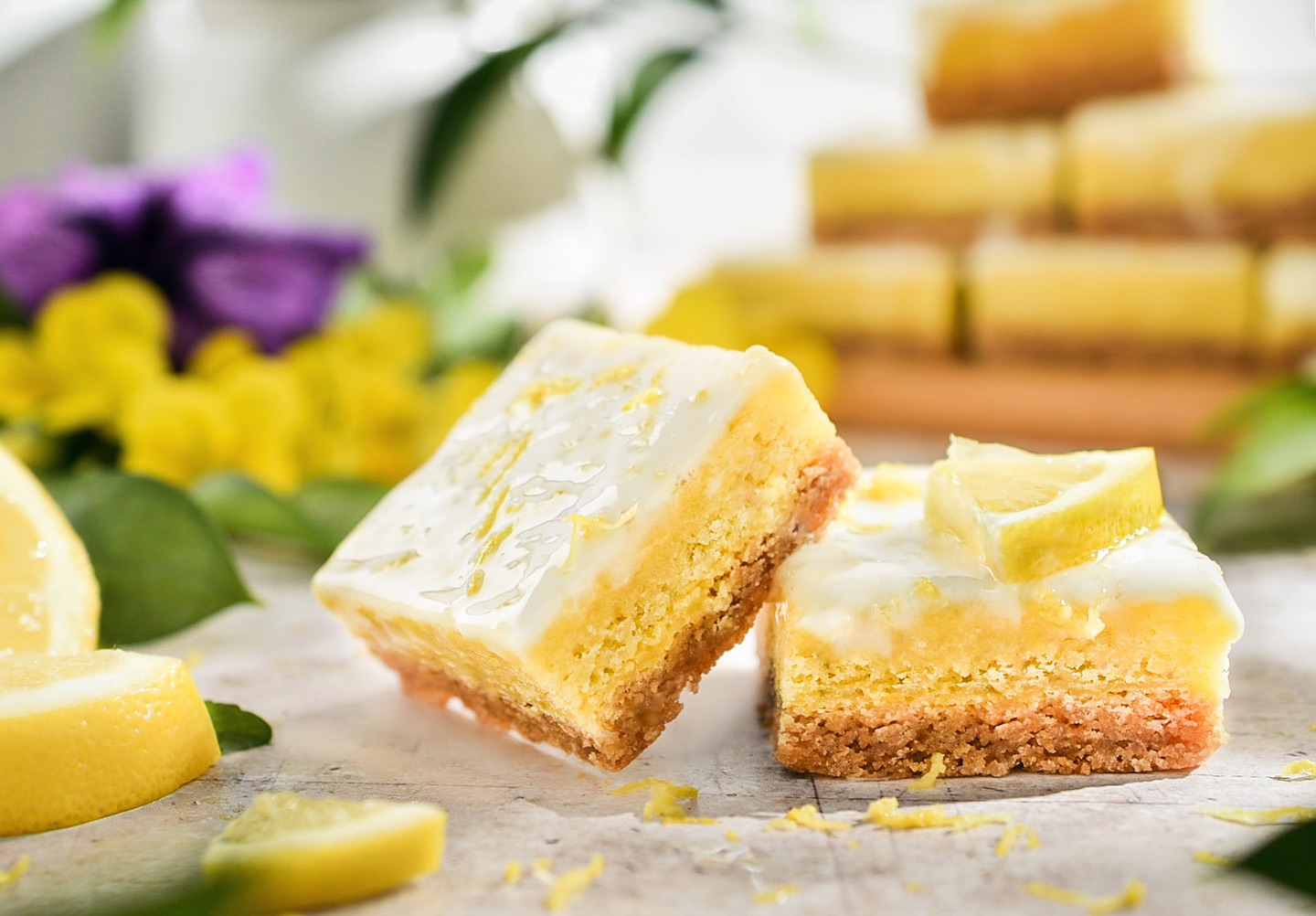 The most requested item on our menu! If you haven’t had them yet, these are not your traditional gooey lemon curd bar.
Ours are a fudgy brownie consistency, with a buttery graham cracker base and a sweet, tart lemon glaze on top.🍋
It’s no wonder you see these on all our dessert tables!