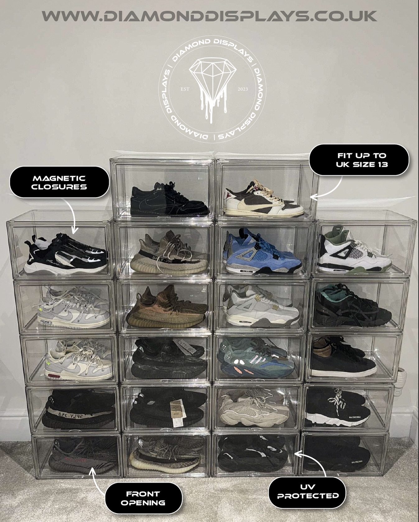 ✅ Magnetic closure
✅ UV protected
✅ Front opening
✅ Fit up to uk size 13
📸 : @ma.88.ab 🔥🔥
#hypebeastkicks #thesolesupplier #offspringhqcommunity #snkrskickcheck #sneakerhead #footlockereu #sneakerreel #trendingreels #reeltrending #reeltime #reelsinstagram #reelitfeelit #smallbusiness #reelgood #reelsinsta #explore #reelsdaily #reelsinsta #instareels #reelsviral #reelstrending #reelstrend #reeltrends #sneakerevent #shoestorage #insock #displayboxes #jordan1 #instock