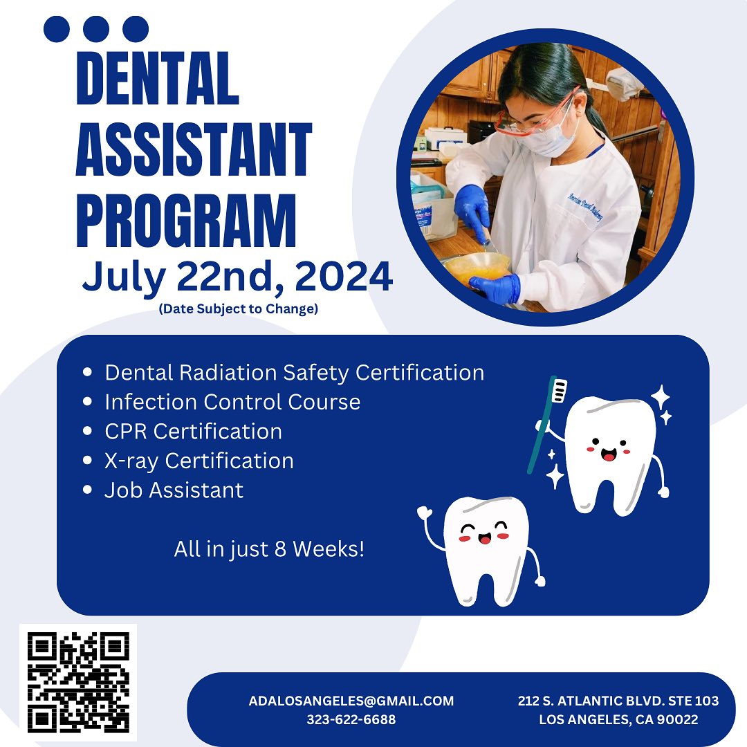 Join us for our next dental assisting class starting on July 22nd! Register today to save your spot!
#dentist #dental #dentalschool #dentalassistantlife😷💉 #dentalassistant #vocationalschool #school #training #daschool #dentaloffice