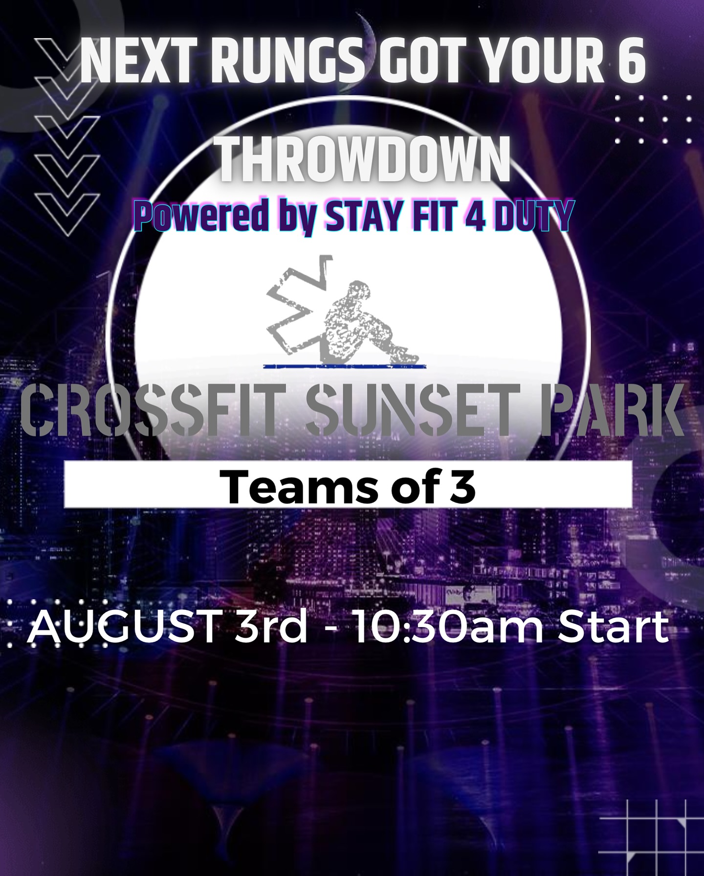 This Saturday, August 3rd, 10:30am the first leg of the Next Rungs Got Your 6 Throwdown series goes off! @crossfitsunsetpark
This single, two part, workout kicks off our first of seven events.
We will be accepting registration for this leg to and through the day of the Throwdown!
The fee is $120/ team of 3 and everything raised goes directly toward @next_rung
Interested? Drop us a DM or email@us at coach@igotyour6nyc.com
#mentalhealth #mentalhealthawareness #firefighters #firefighterfitness #charity #charityevent #charitycompetition #crossfit #crossfitgames #nextrung #strongmindstrongbody #crossfitcompetition
