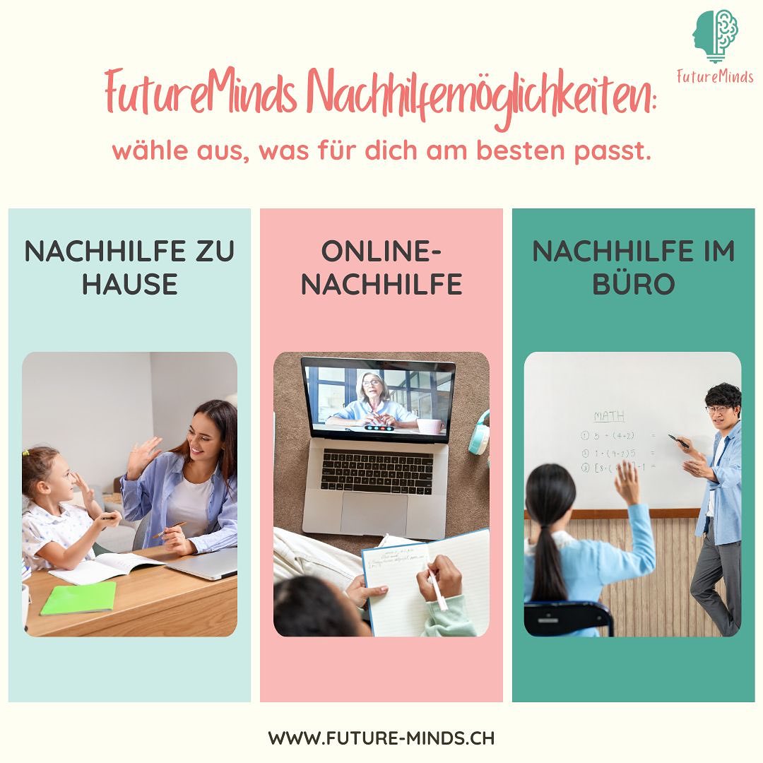 FutureMinds bietet mehrere Optionen für den Standort deiner Nachhilfestunden, je nachdem, was am besten zu dir passt. Unsere Nachhilfelehrer können zu dir nach Hause kommen, wir können einen Nachhilfelehrer aus der ganzen Schweiz organisieren, der dir Online-Unterricht gibt, oder du kannst nach Wollerau in unser Büro kommen. Wähle, was für dich am besten ist!📚
——————————————————————————————
FutureMinds offers several options for the location of your tutoring sessions, depending on what suits you best. Our tutors can come to your home, we can organise a tutor from anywhere in Switzerland to give you lessons online, or you can come to our office in Wollerau. Choose what’s best for you!📚
.
.
.
.
.
.
.
#tutoring#switzerland#schweiz#education#lessons#business#motivation#tutors#onlinetutoring#school#tutoringservices#math#teacher#onlinelearning#privatetutoring#study#studygram#student