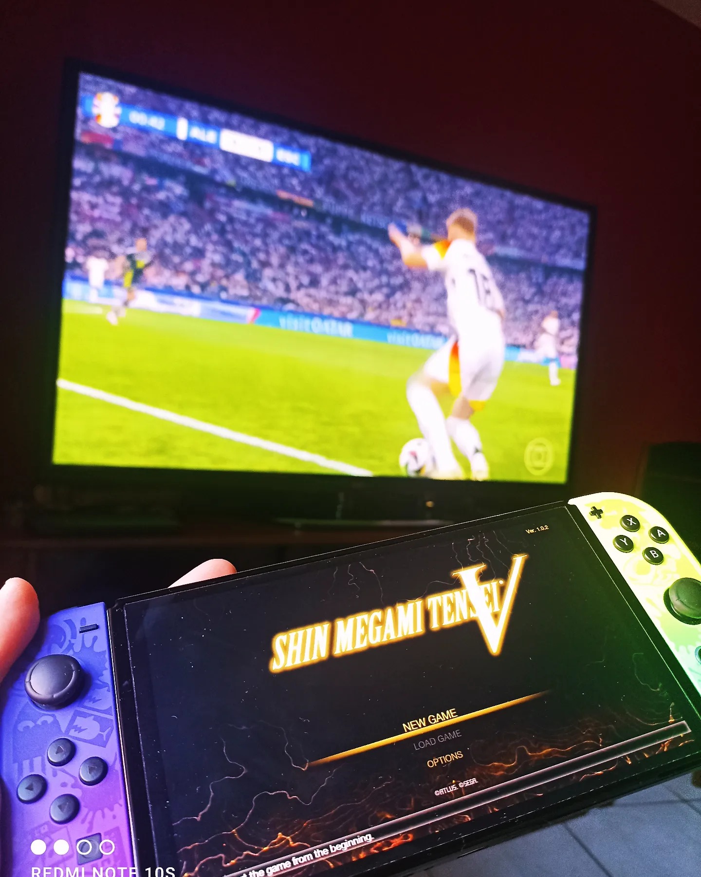 Vendo o sacode da Alemanha na #euro2024 e jogando meu #nintendoswitcholed ❤️🥰