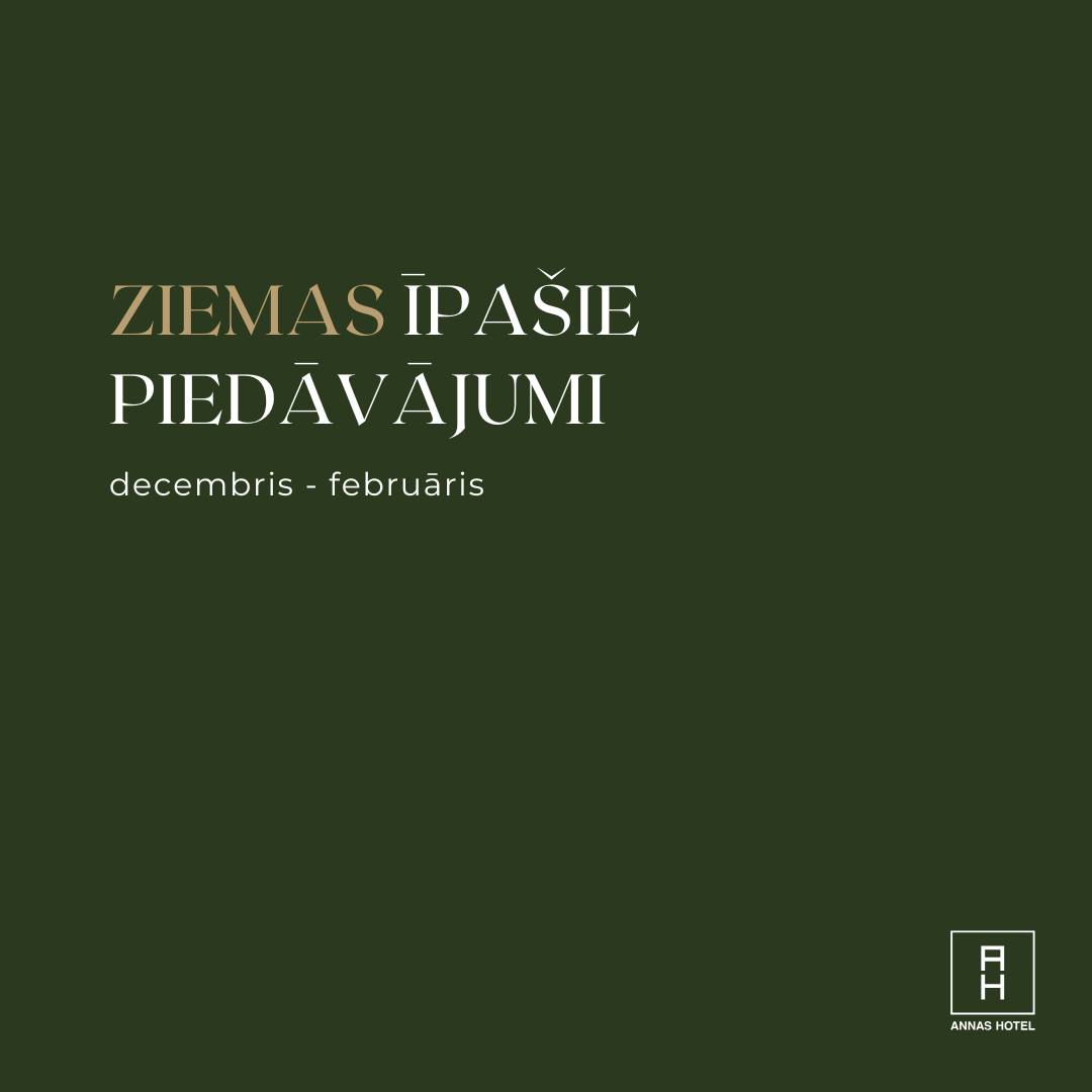 Ziemas sezona Annās vienmēr bijusi īpaši iemīļota - pēc garām pastaigām svaigā gaisā karstas vannas un sildīšanās pirtī ir īpaši svēts brīdis.
Savukārt, ja sniegs sasniedzis Annas, te izskatās, kā pasaku valstībā, kur ragavām, slēpēm un ledus laukumam uz dīķa, tad ir īpaša nozīmē ģimenes brīvdienās.
Šim laikam gada nogalē un jaunā gada sākumā esam sagatavojuši vairākus ĪPAŠOS PIEDĀVĀJUMUS, gan mierīgām brīvdienām nedēļas vidū, gan ar jau iekļautu ķermeņa procedūru, gan vakaram zem zvaigznēm karstā avota ūdens baļļā muižas parkā.
Ja vēlies rezervēt vai ko noskaidrot, sazinies ar mums,
zvanot 67722288 vai anna@annashotel.com