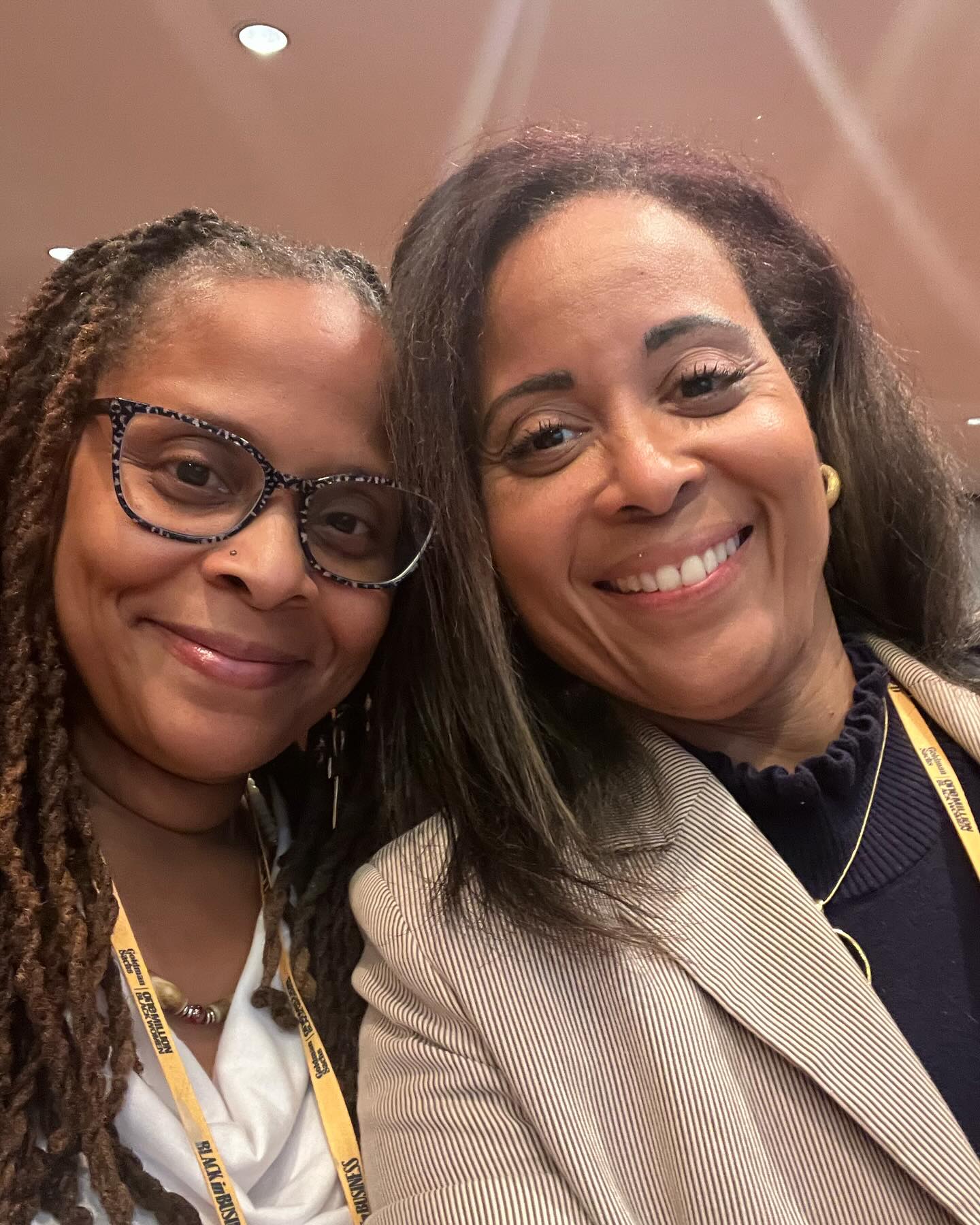 WHEN WE LINK UP…
::
When you are 1 of 3 Massage Therapists out of 300 black women business owners selected out of thousands of applicants to participate in Cohort 6 of the Goldman Sachs One Million Black Women: Black in Business Development program; and you finally meet your fellow massage therapy colleague from the DMV area at this orientation event, you embrace each other in support and solidarity of the good work we each do in our respective communities. Annette, I look forward to seeing you elevate your brand.
Thank you @goldmansachs #ombwblackinbiz for #investinginblackwomen so we can grow our economic footprint in this world.
::
#blackwomeninbusiness
#bigbusinessenergy
#blackmassagetherapist
#massagetherapist
#dmvmassagetherapist