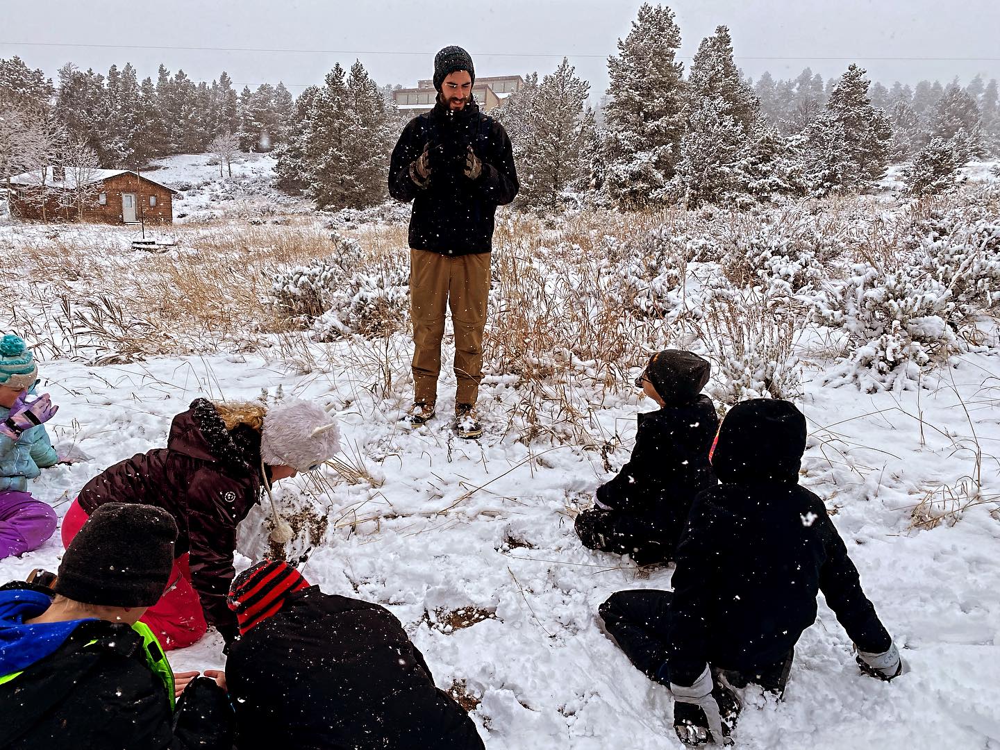 Had my first of two adventures with Casper Mountain Science School with Liam. We learned about autotrophs, food webs, glaciers, and, of course, how to build (and destroy) a snow man.