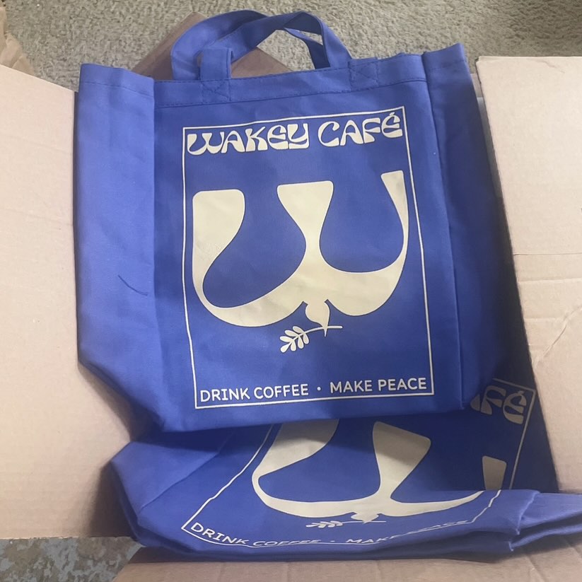 Totes are such a fun way to sport your brand or cause, love how these turned out! #congregationapparel #coffee #tote #totebag #branding #printing #design