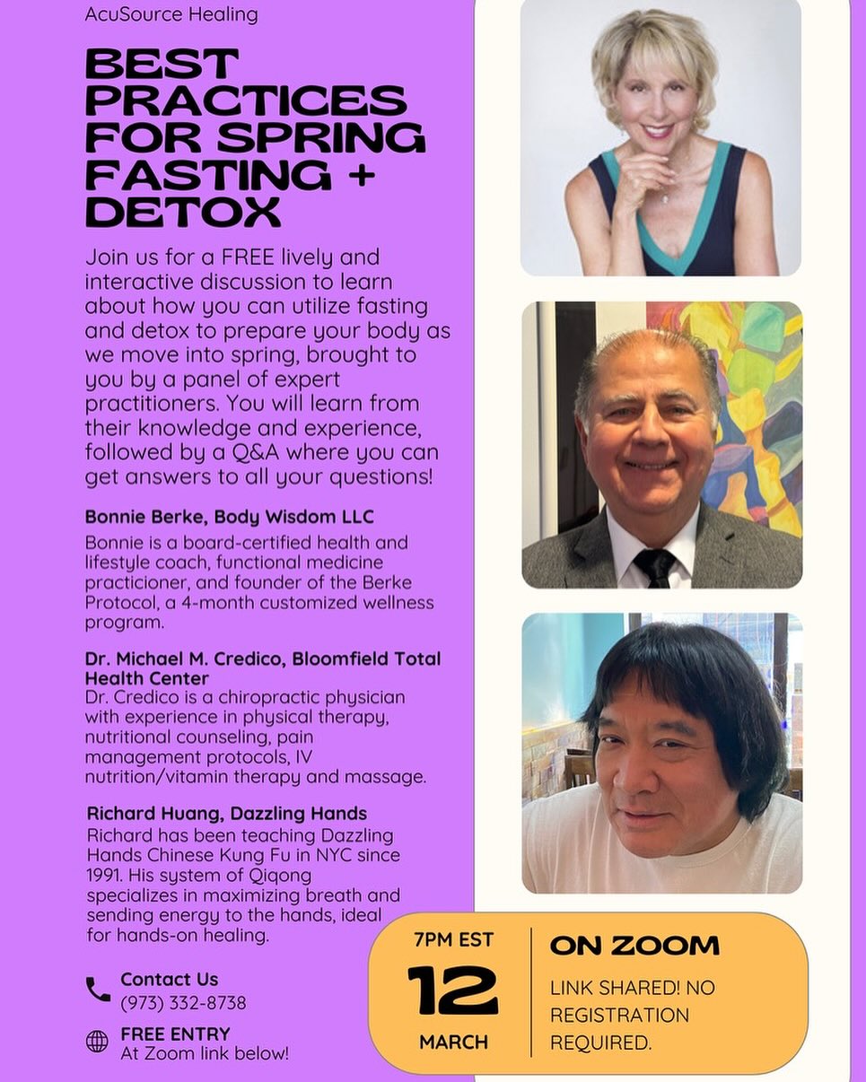 Join Us: Best Practices for Spring Fasting + Detox
Time: Mar 12, 2024 07:00 PM Eastern Time (US and Canada)
Join Zoom Meeting with below link
https://us02web.zoom.us/j/82373663666 (https://us02web.zoom.us/j/82373663666)