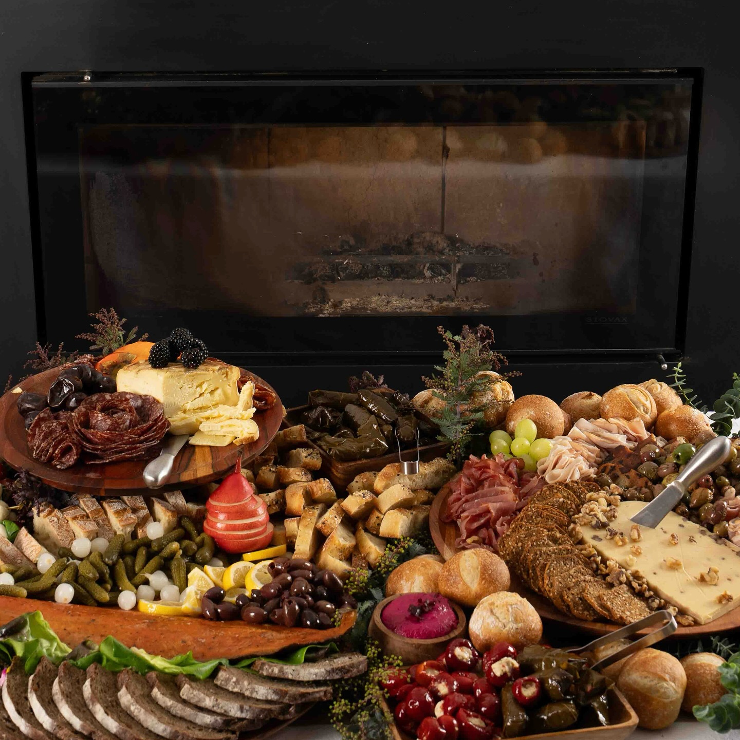 Definitely a night for a fire… and a feast! #grazingtables #winter